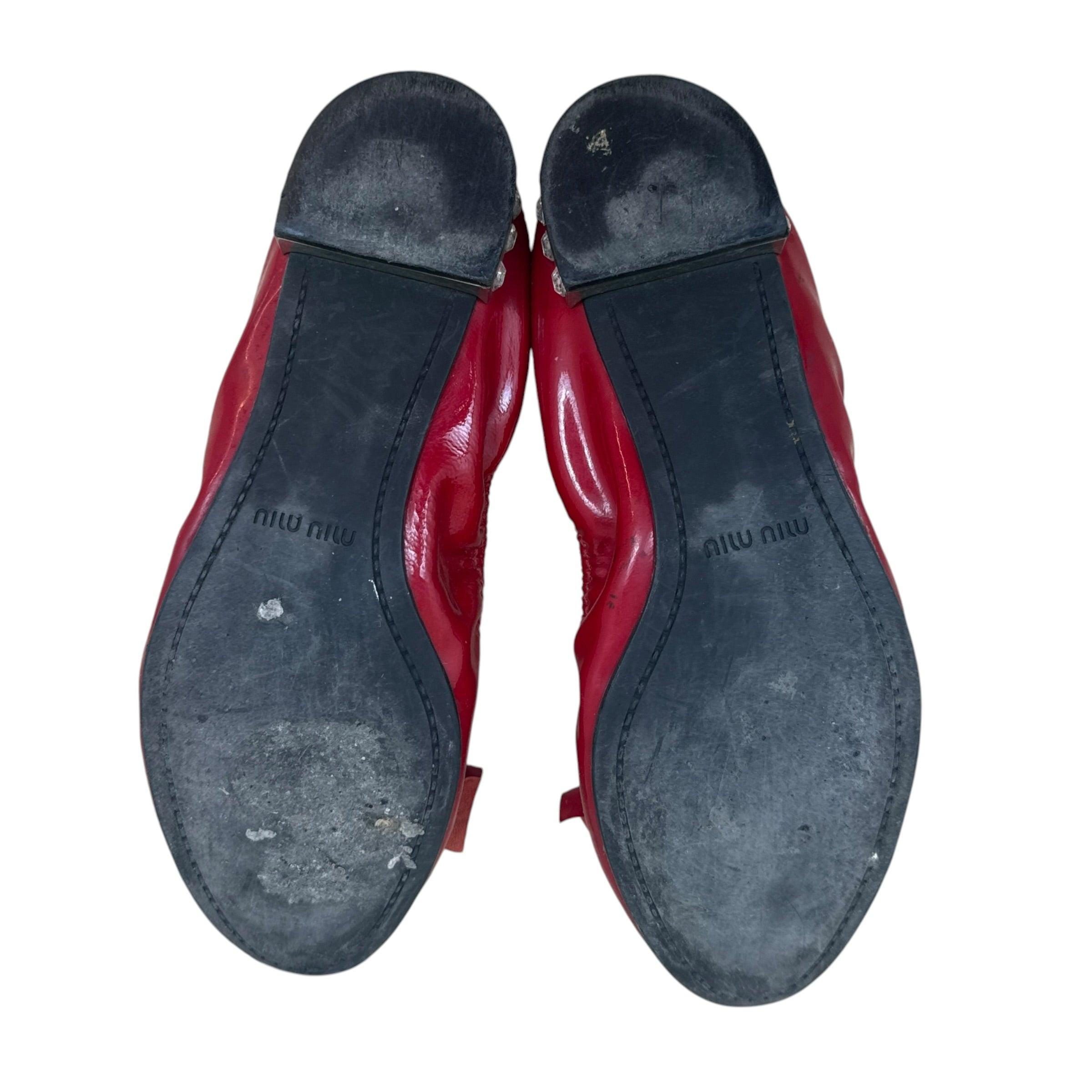 Miu Miu Red Patent flats thumbnail 4