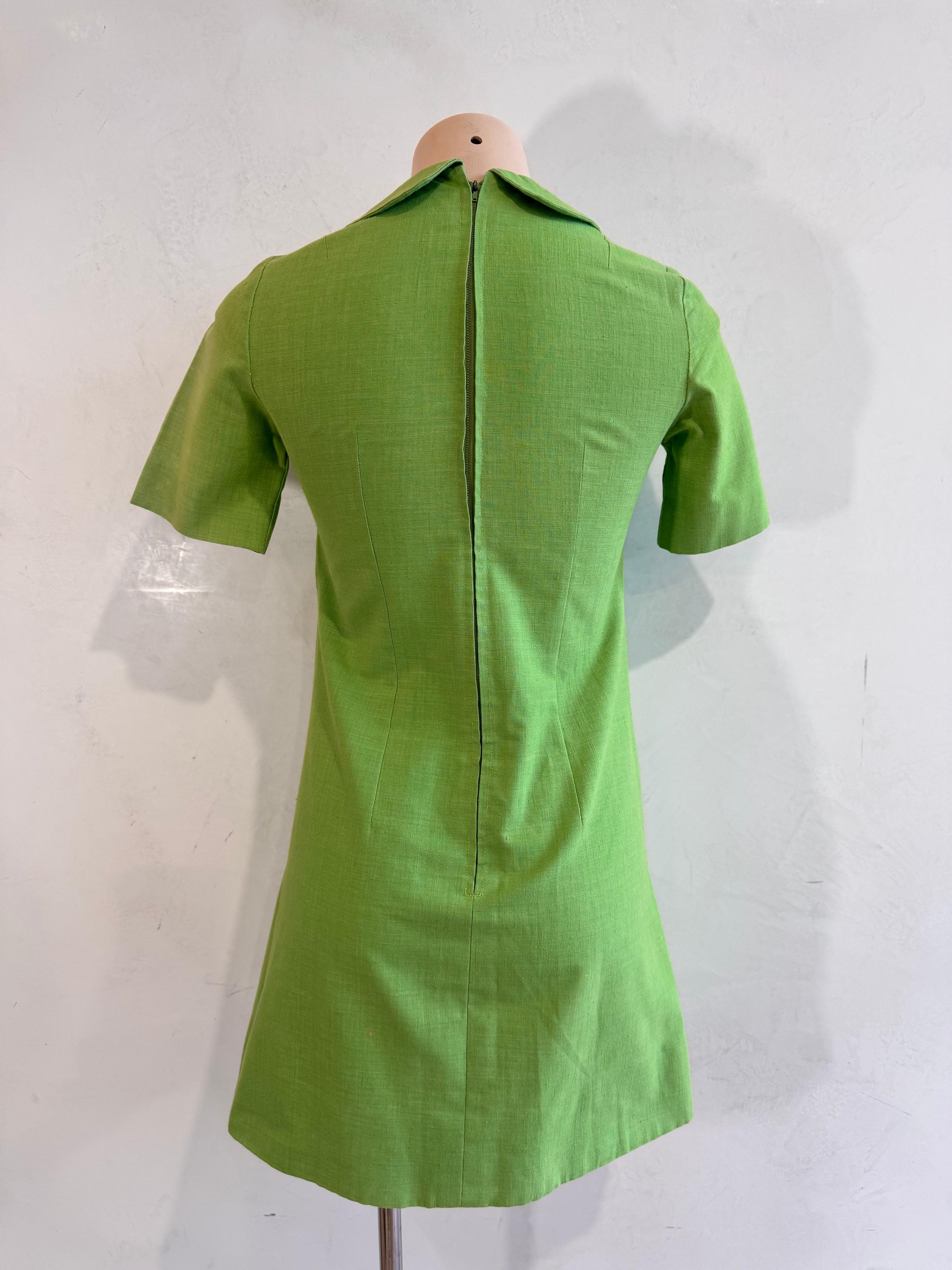 Retro Green Apple Mini Dress - size 8 thumbnail 5