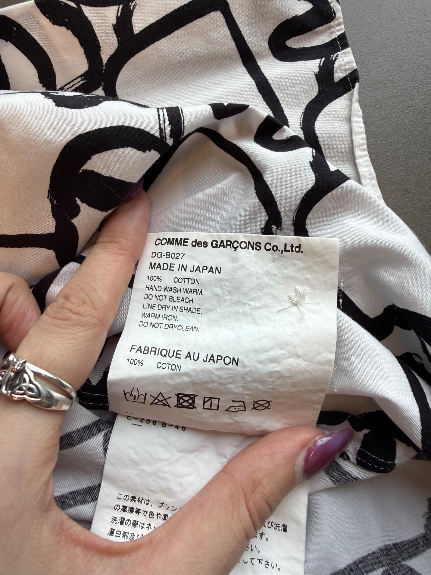 Comme des Garçons Homme Deux AD2020 Graphic Print Shirt White (Size L) thumbnail 5