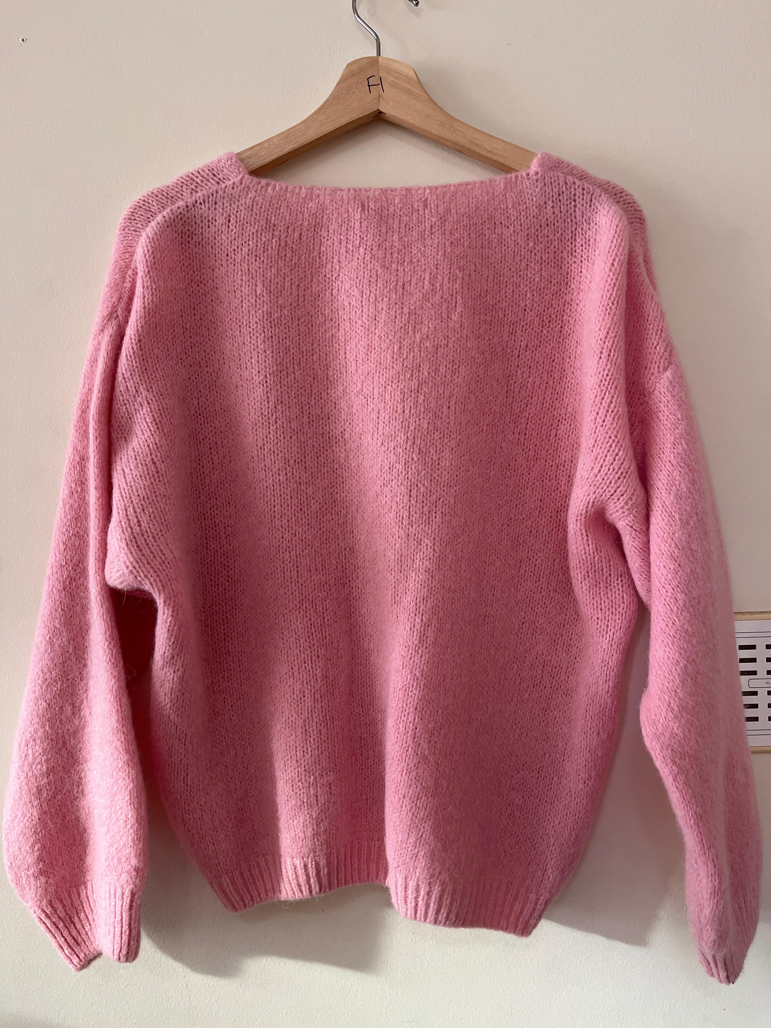 Dallitalia Pink Wool Blend Cardigan Size M-L thumbnail 3
