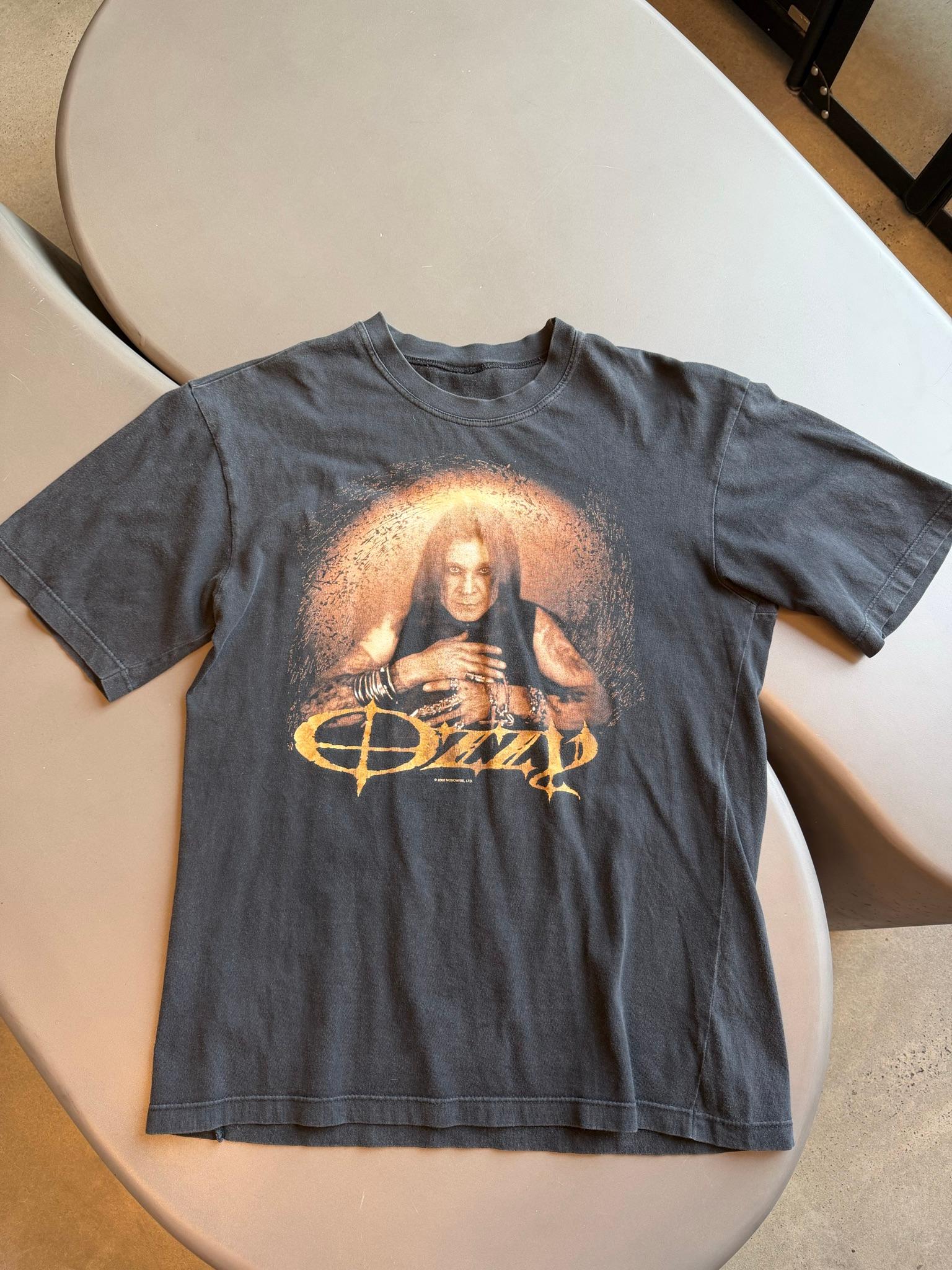Ozzy Osbourne 2002 Portrait Graphic T-Shirt Black (Fits M-L)