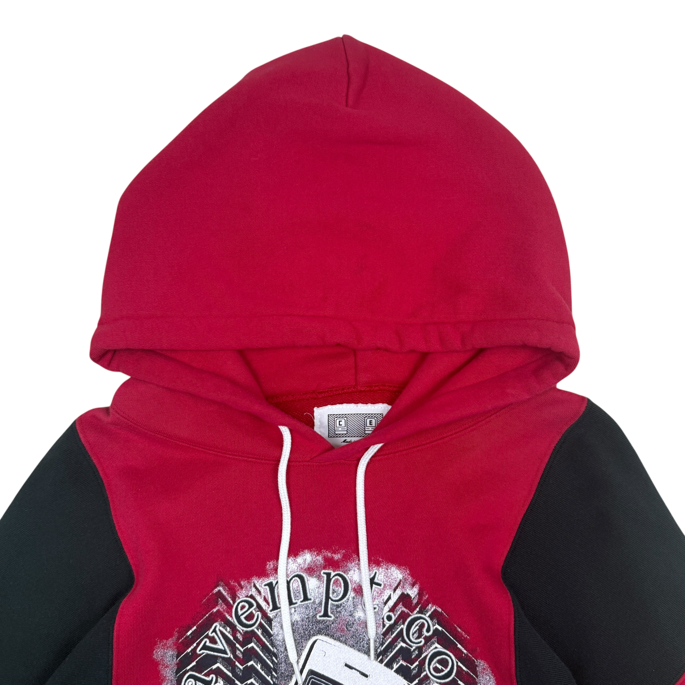 Cav Empt 2018 Ribbed Panel Hoodie Red (Fits L-XL) thumbnail 2