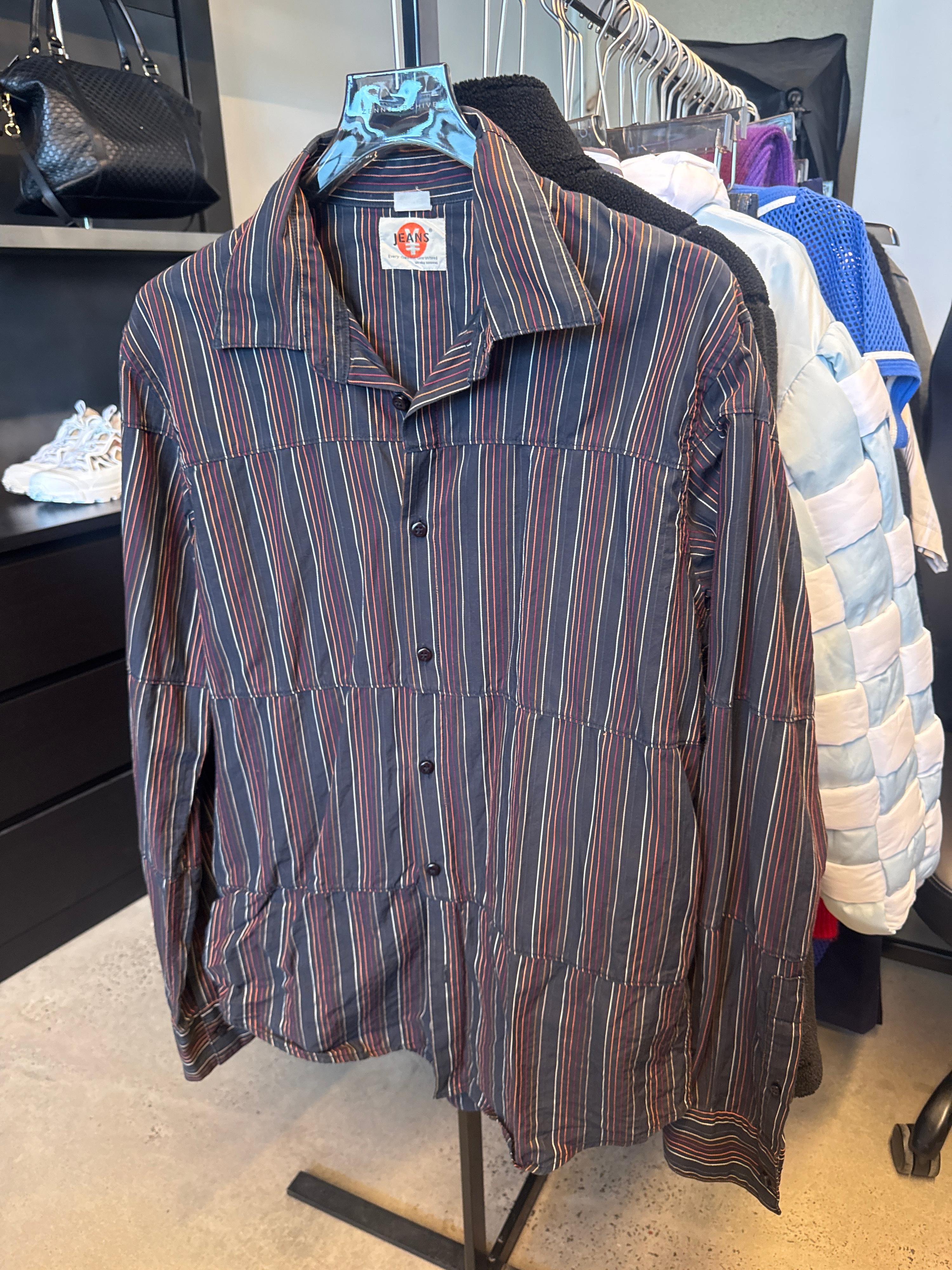 Michiko Koshino 00s Yen Jeans Split Shirt (Size XL)