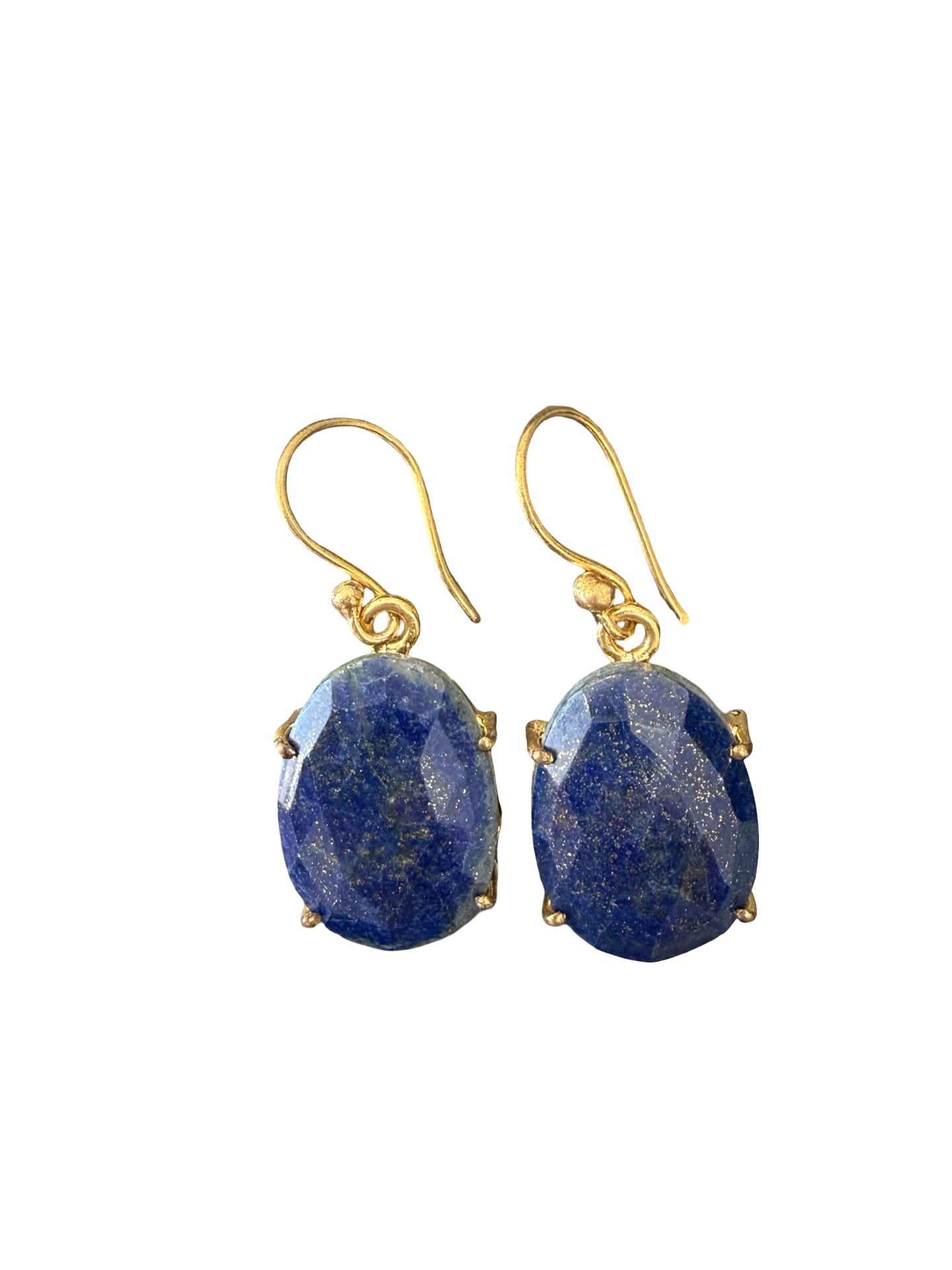 Gemajesty Blue Oval Hoop Earrings