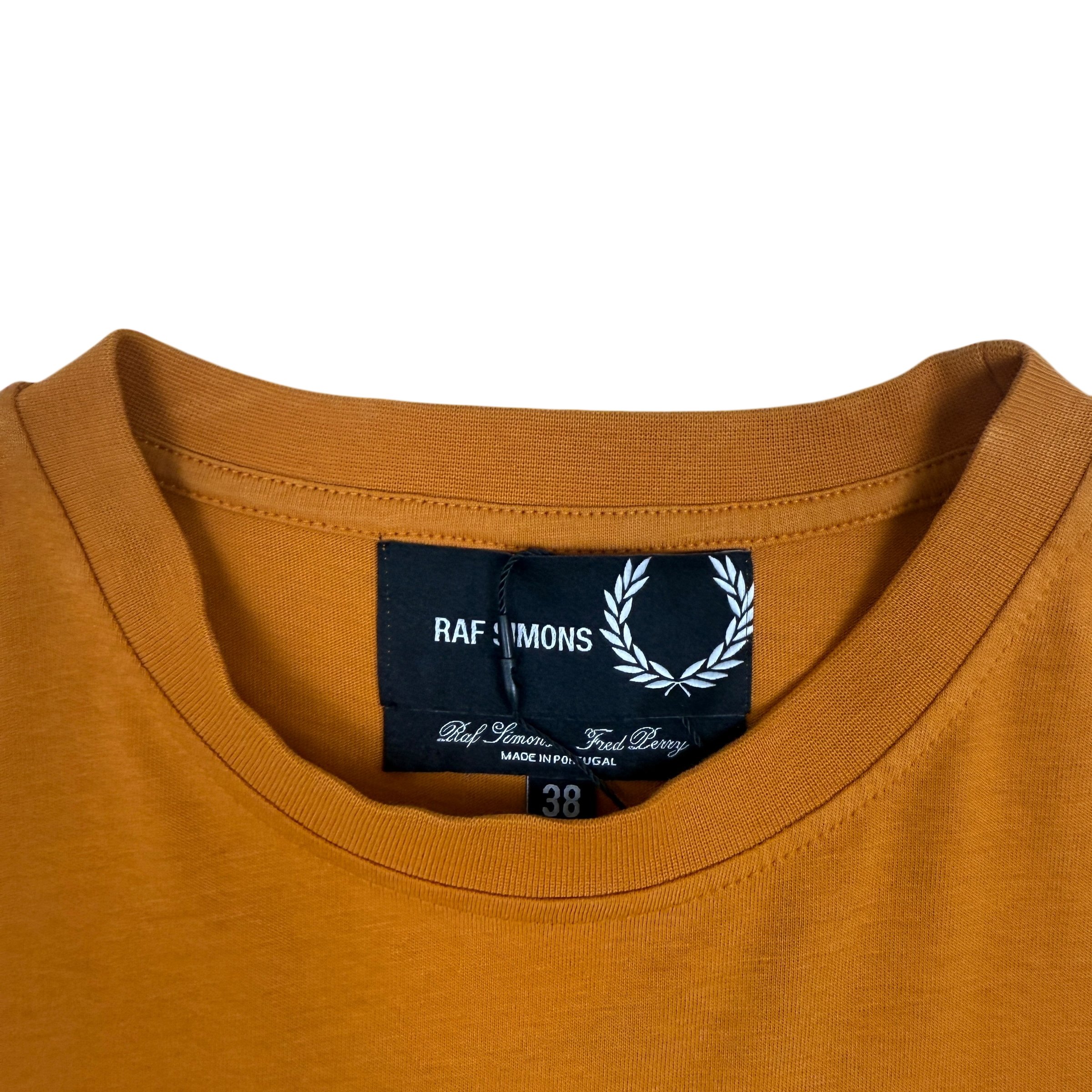 Fred Perry x Raf Simons Tape Detail T-Shirt Golden Orange (Fits M-L) thumbnail 3