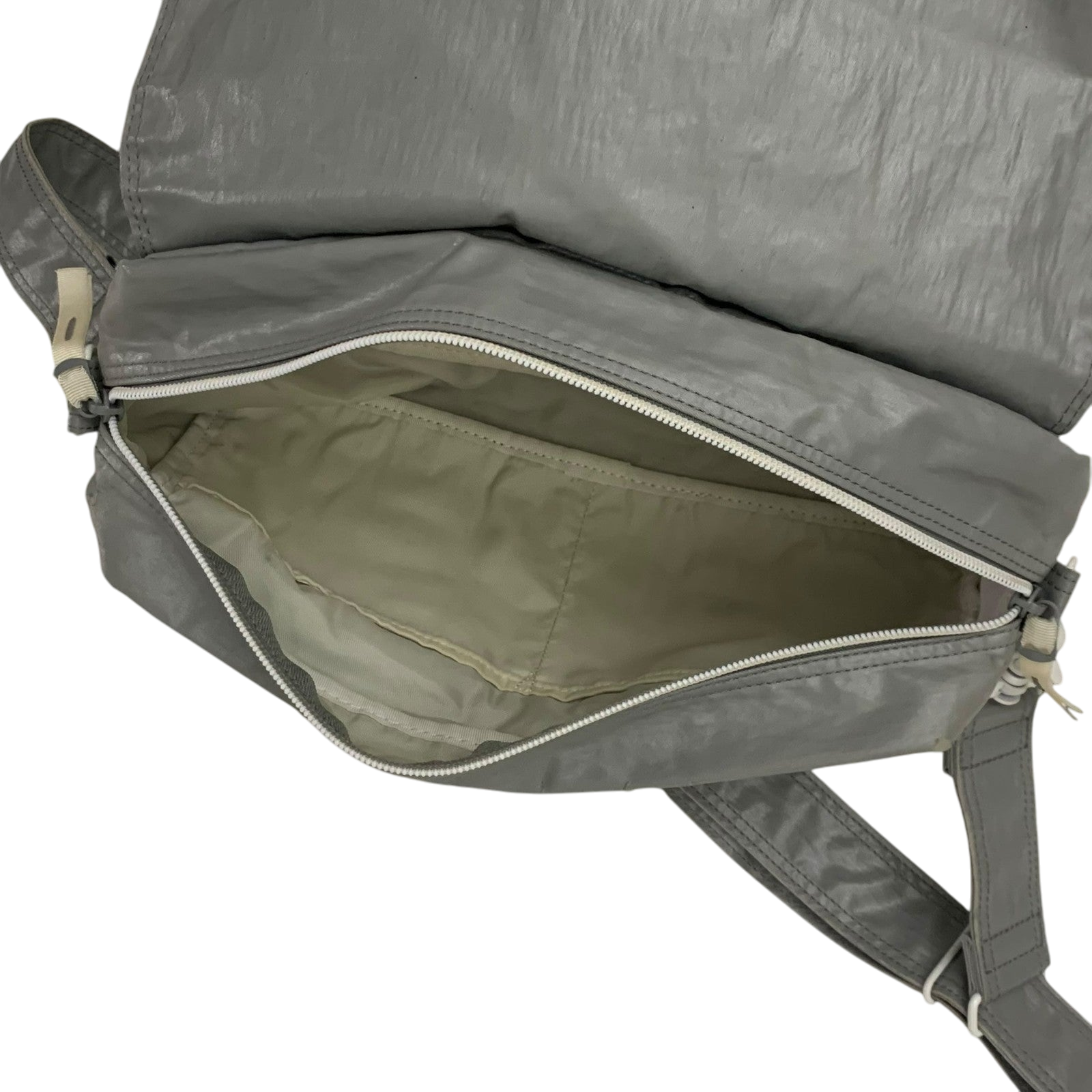 Porter Vintage Nylon Messenger Bag Metallic Silver thumbnail 7