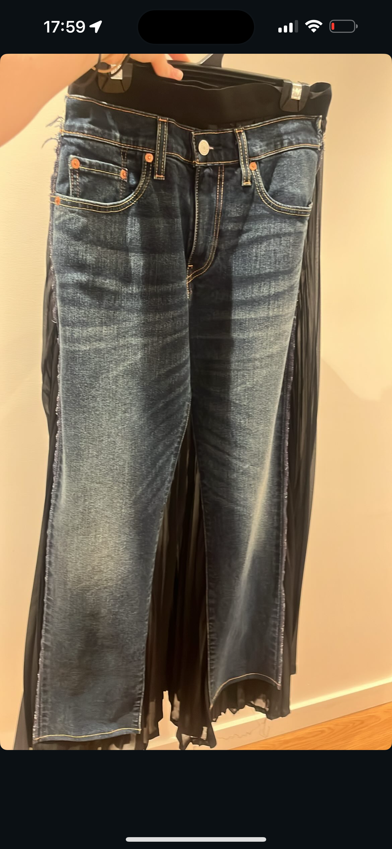 Junya Watanabe x Levis Pleated Jeans Skirt Black & Blue (Size M)