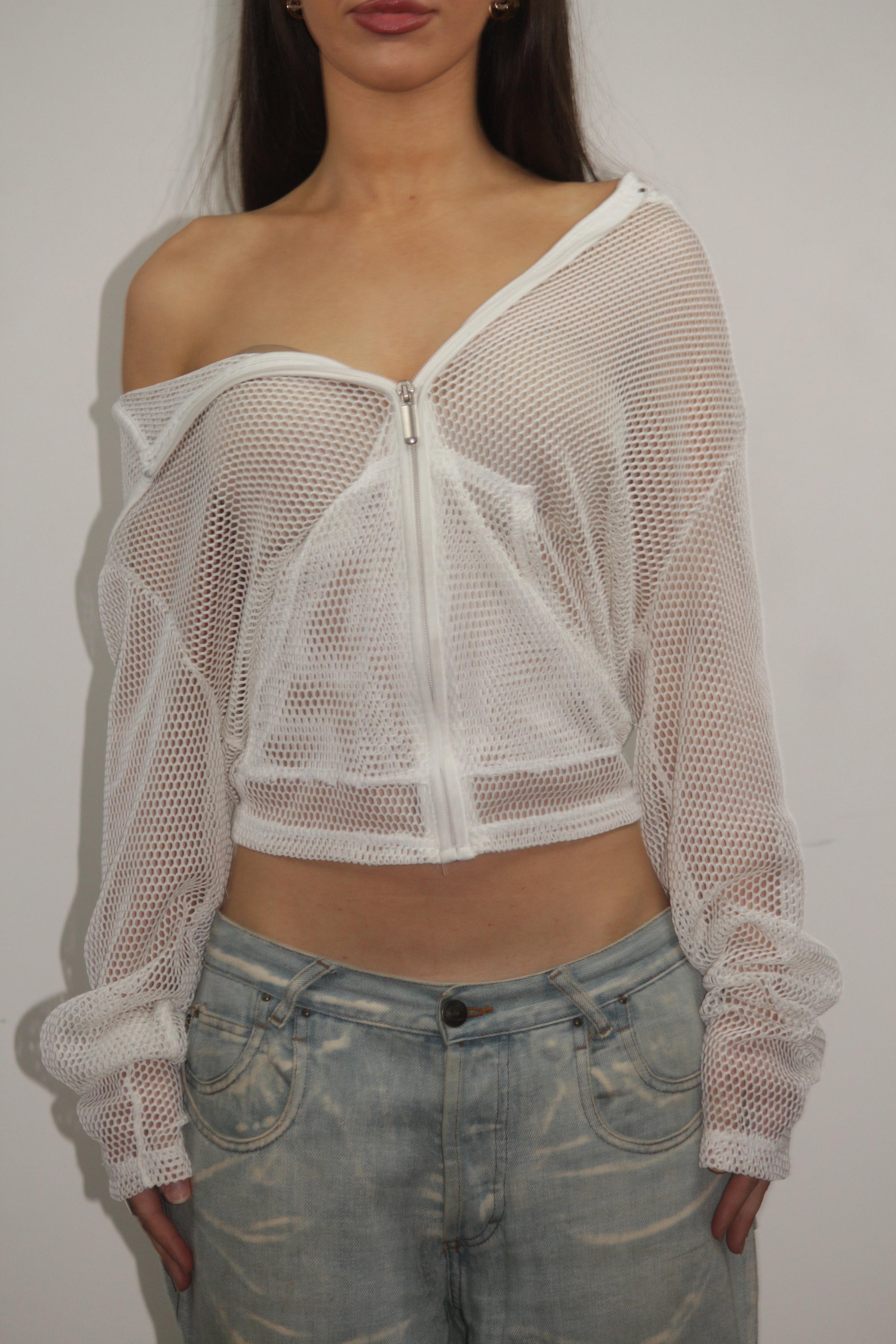 Catalina Mesh Zip-up Hoodie