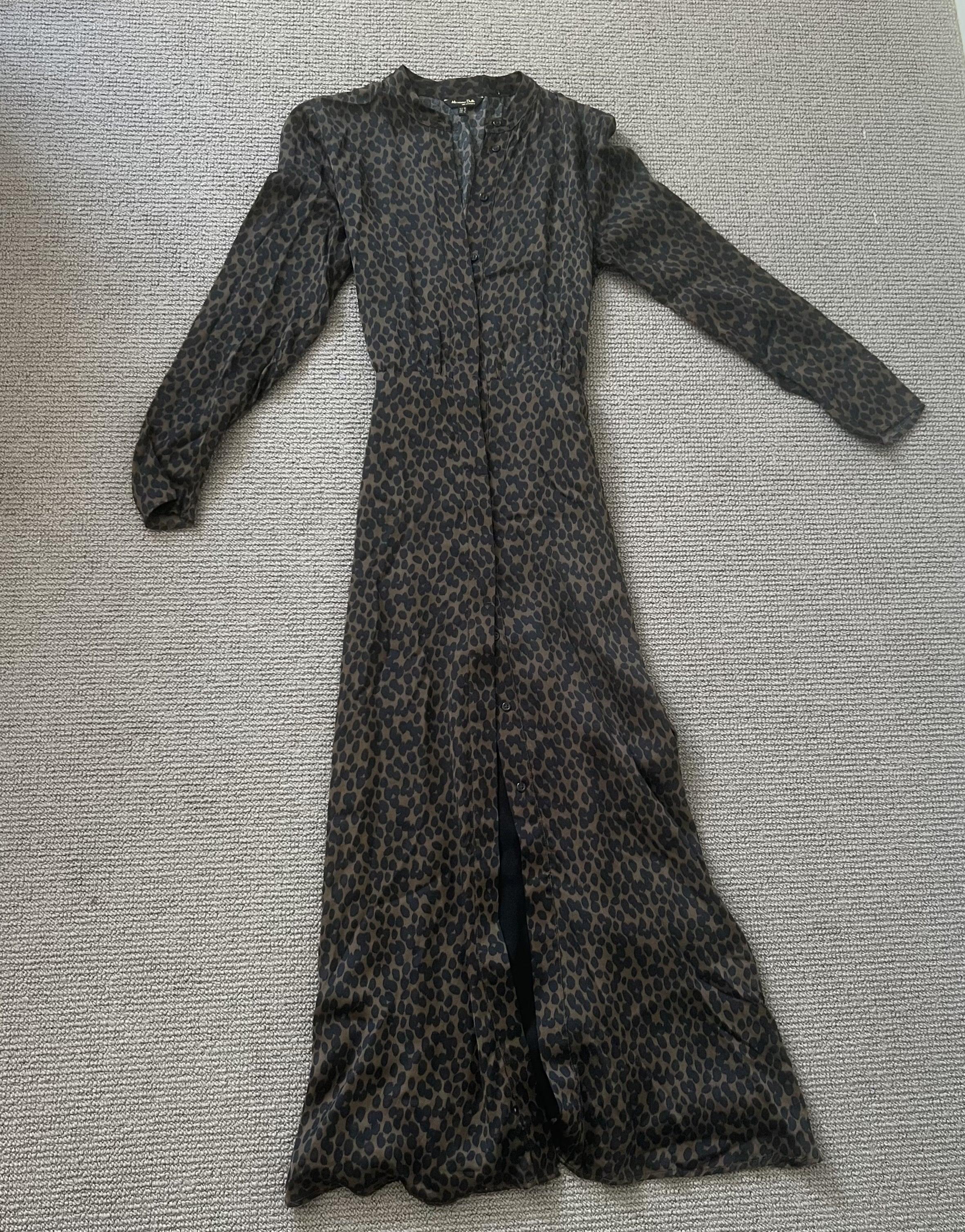 Massimo Dutti Leopard Print Dress EU36