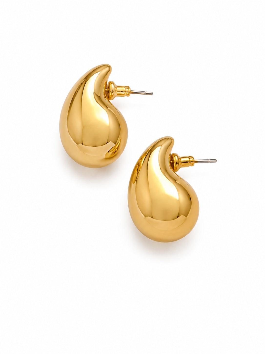 Beautiful Earth Gold Teardrop Earrings