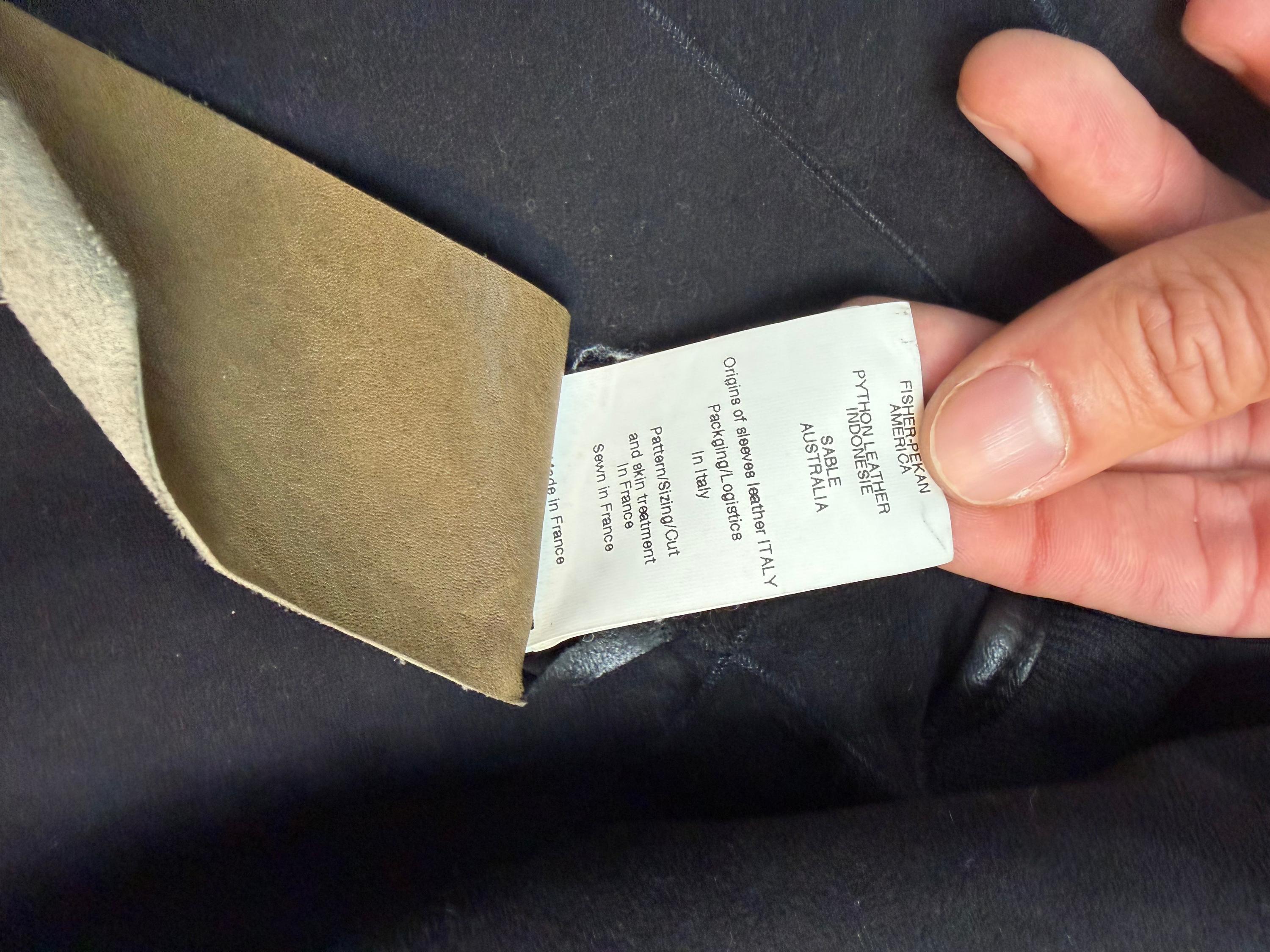 Rick Owens HUN Leather & Mink Fur Jacket Black (Size 38) thumbnail 3