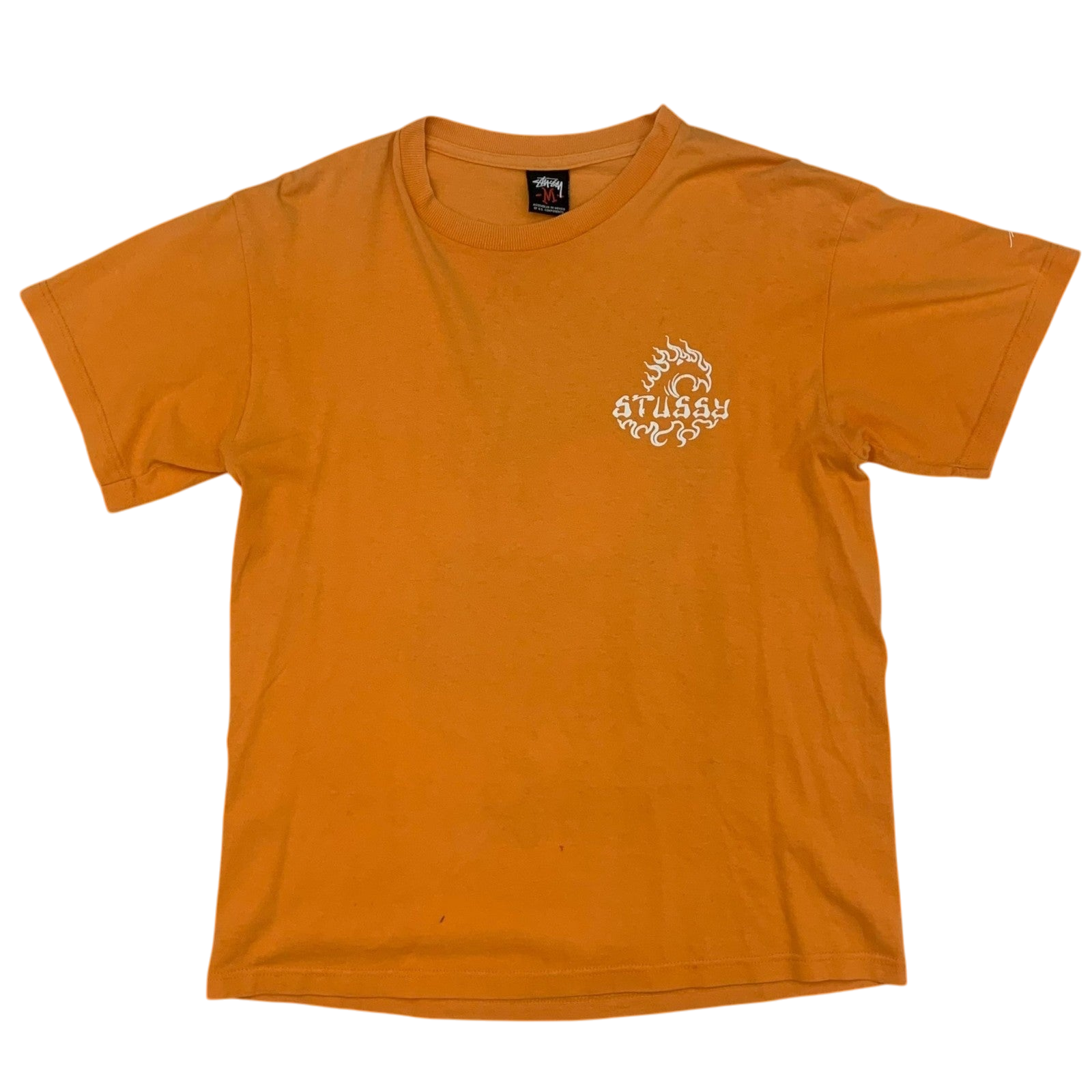 Stussy Vintage 00s ‘Inferno Wave’ T-Shirt Orange (Size M) thumbnail 3