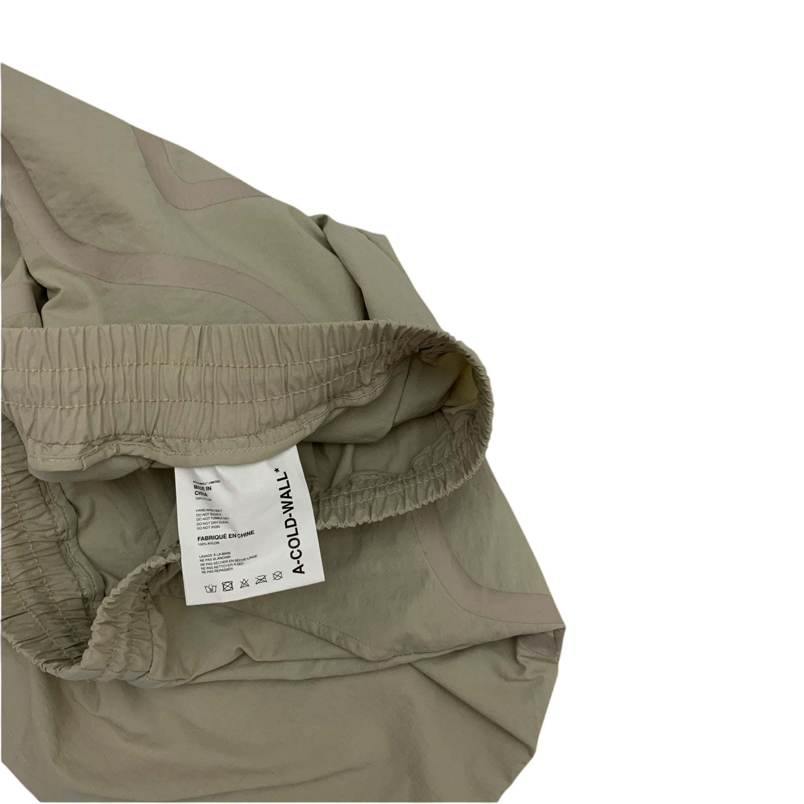 A-Cold-Wall Bracket Taped Track Shorts Beige (Size M) thumbnail 4