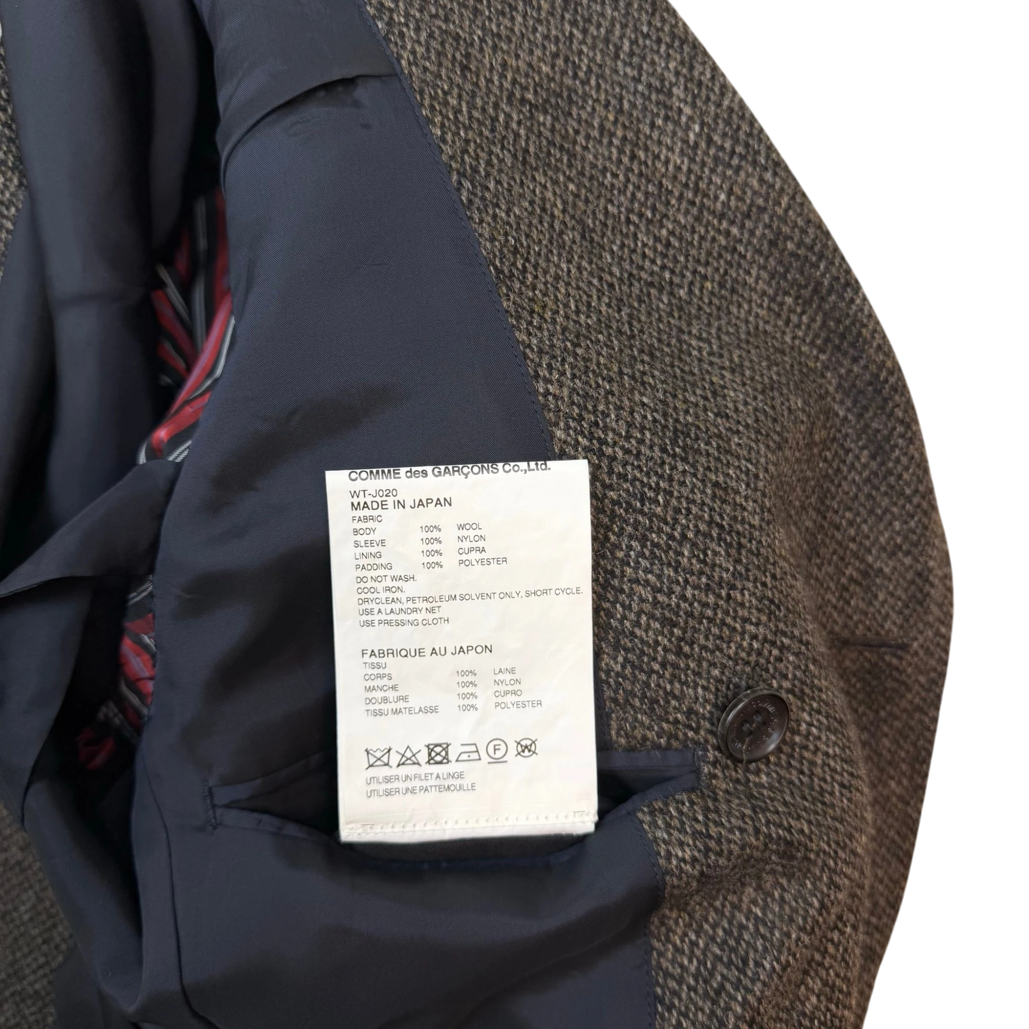 Junya Watanabe x Comme Des Garcons Man AD2020 Wool/Nylon Blazer Jacket (Size S) thumbnail 6