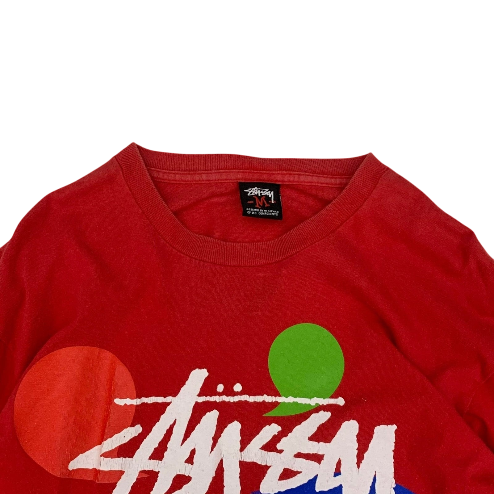 Stussy Vintage 00s Color Dot Longsleeve Red (Fits S-M) thumbnail 2