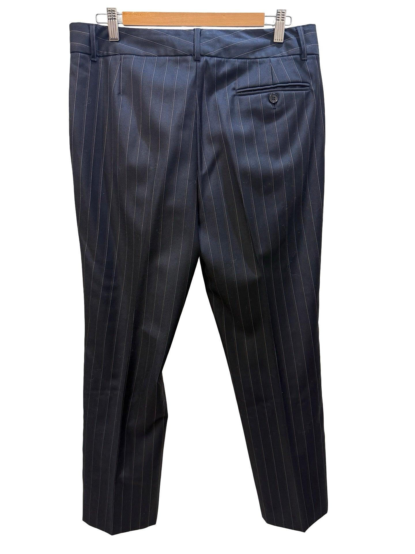 Dolce & Gabbana Black Pinstripe Pants 46 thumbnail 2