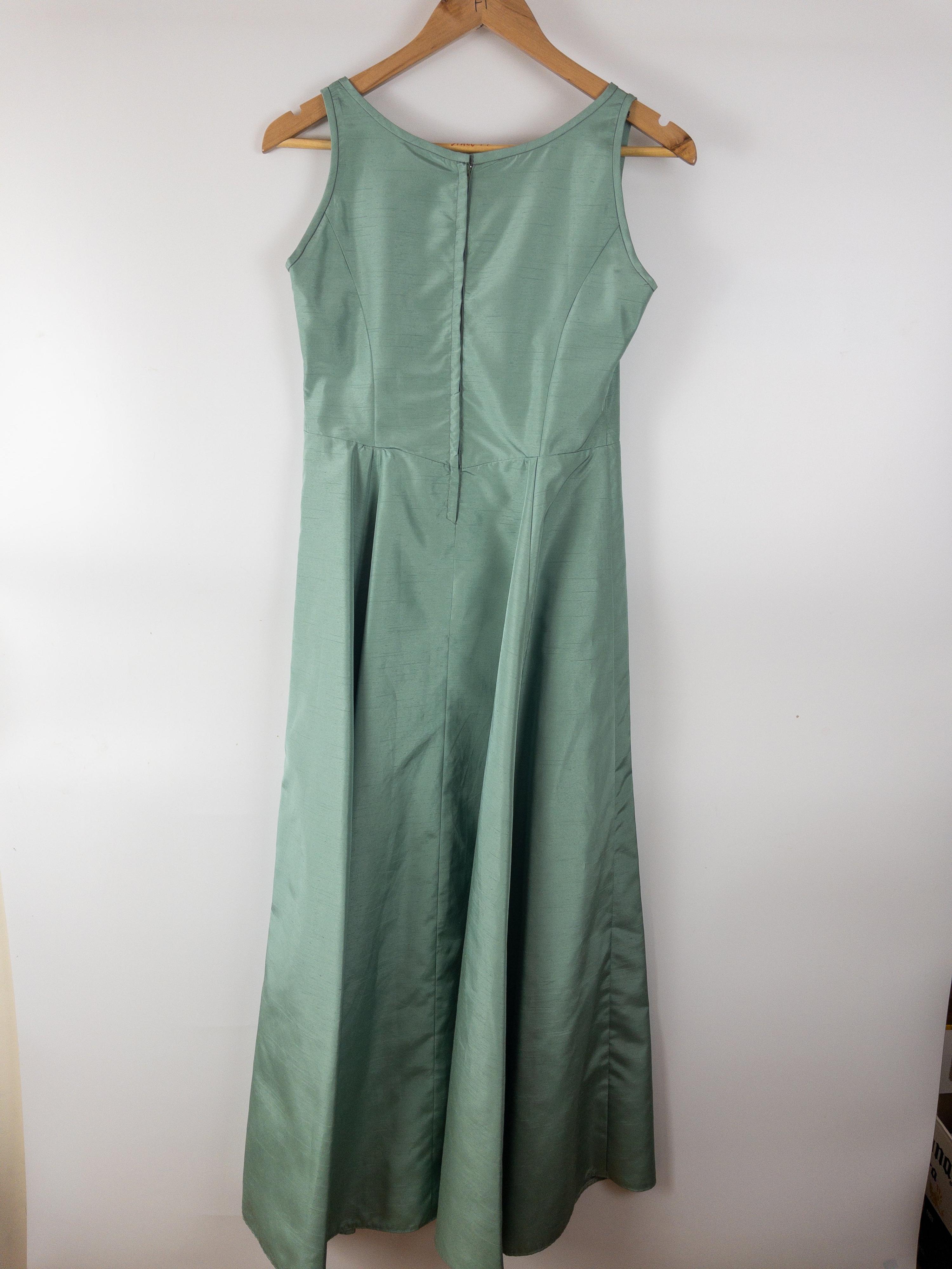 Vintage Custom Sea Foam Green Maxi Dress/Gown Size XS thumbnail 4
