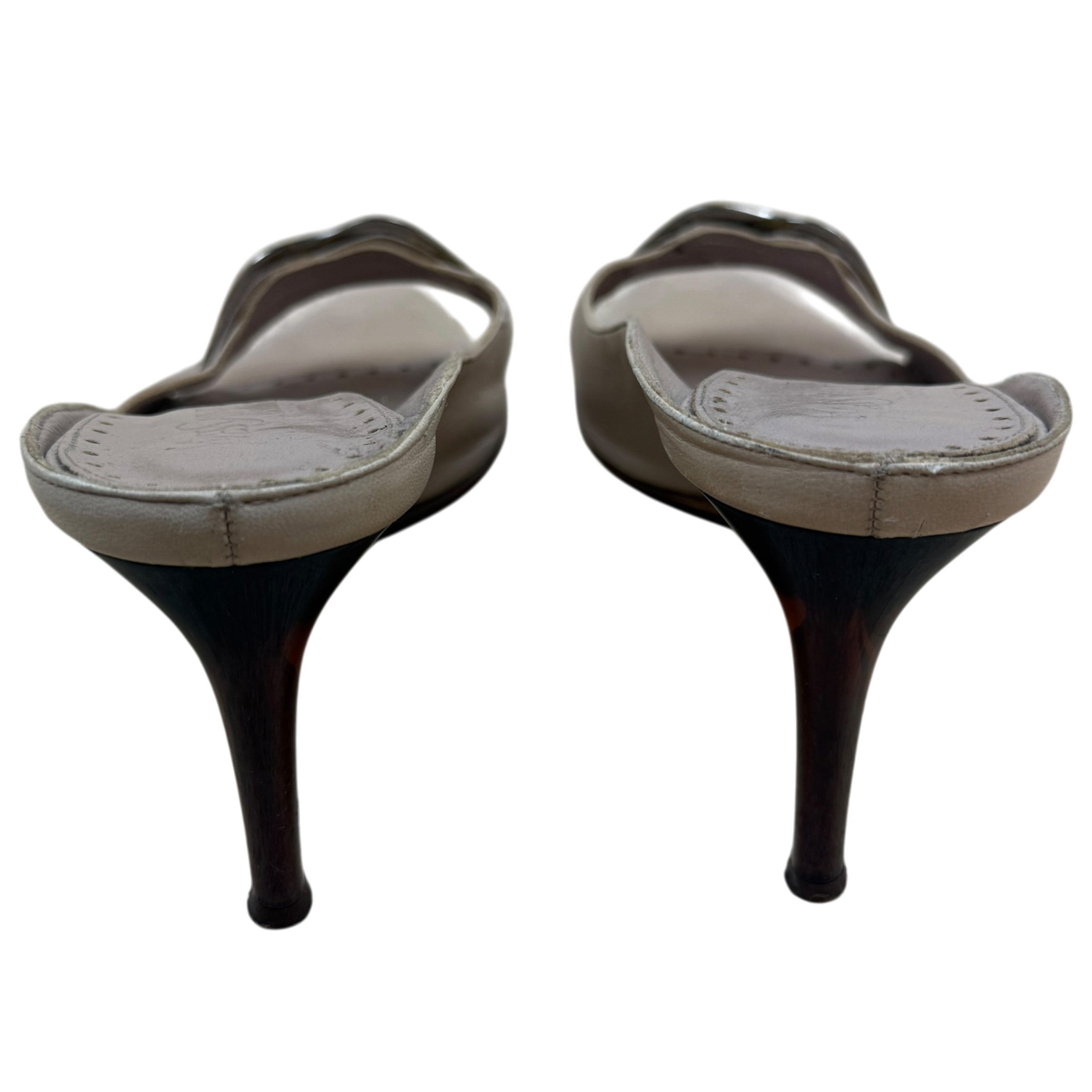 Saint Laurent Tom Ford Era SS2003 Rive Gauche Sandals Taupe (Size EU37) thumbnail 5