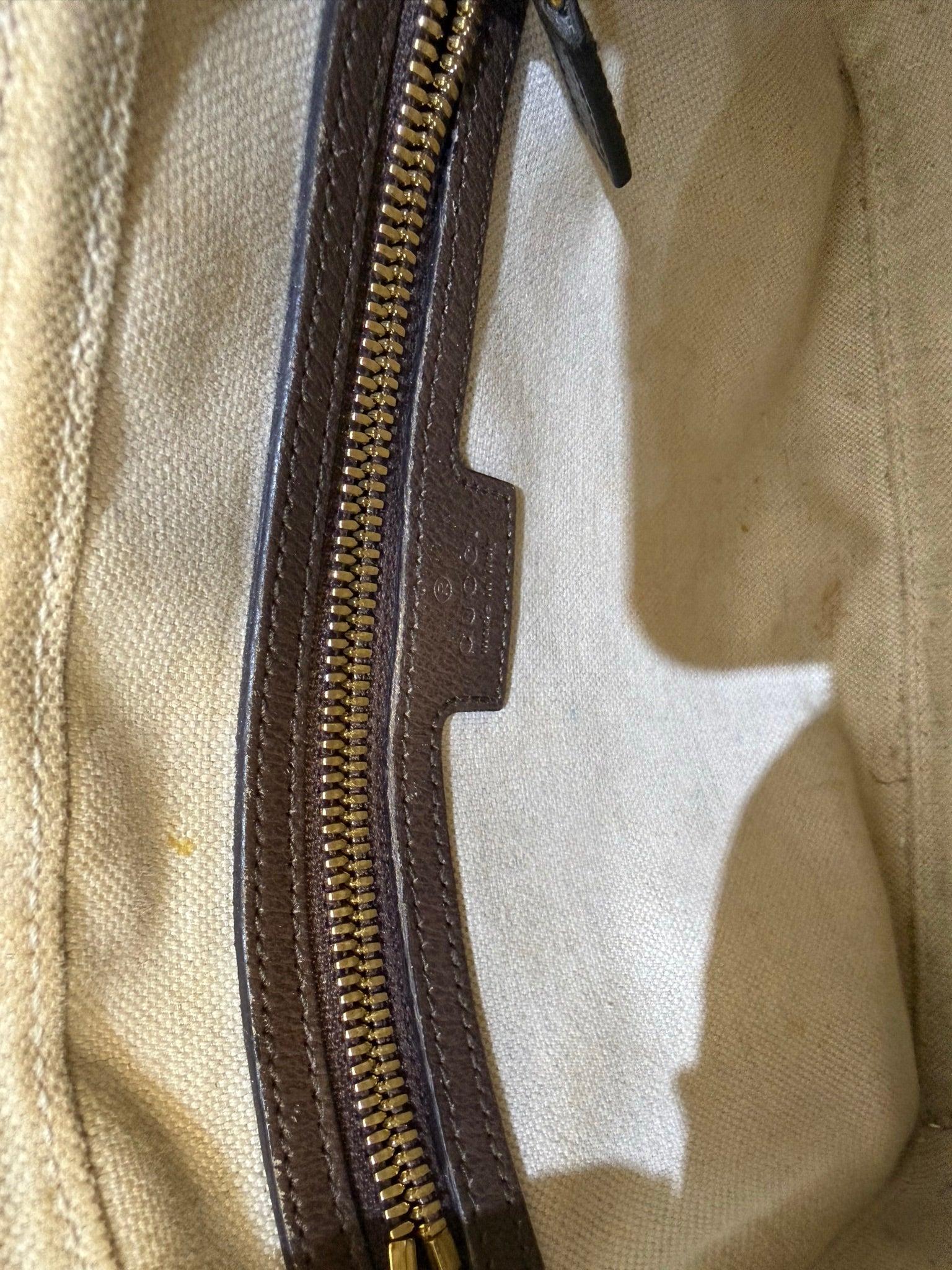 Gucci Monogram Brown Leather Bag thumbnail 8