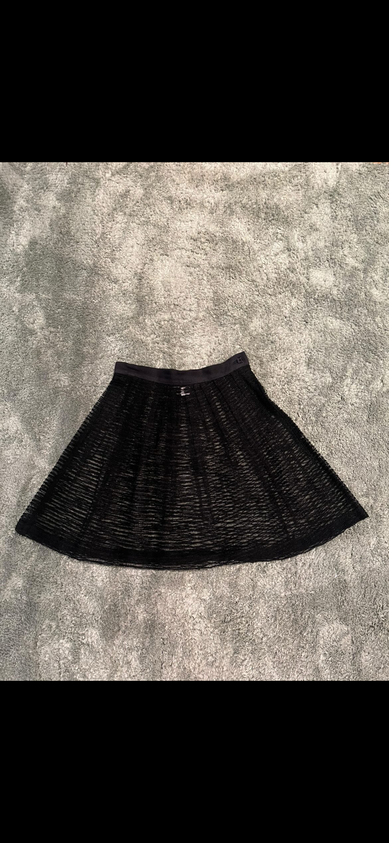 Yohji Yamamoto Mesh Skirt Black (Size S)
