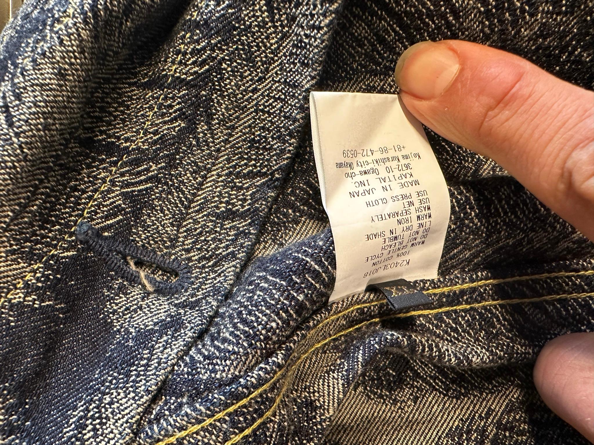 Kapital Feather Jacquard Denim Jacket Indigo (Size 4/L-XL) thumbnail 7