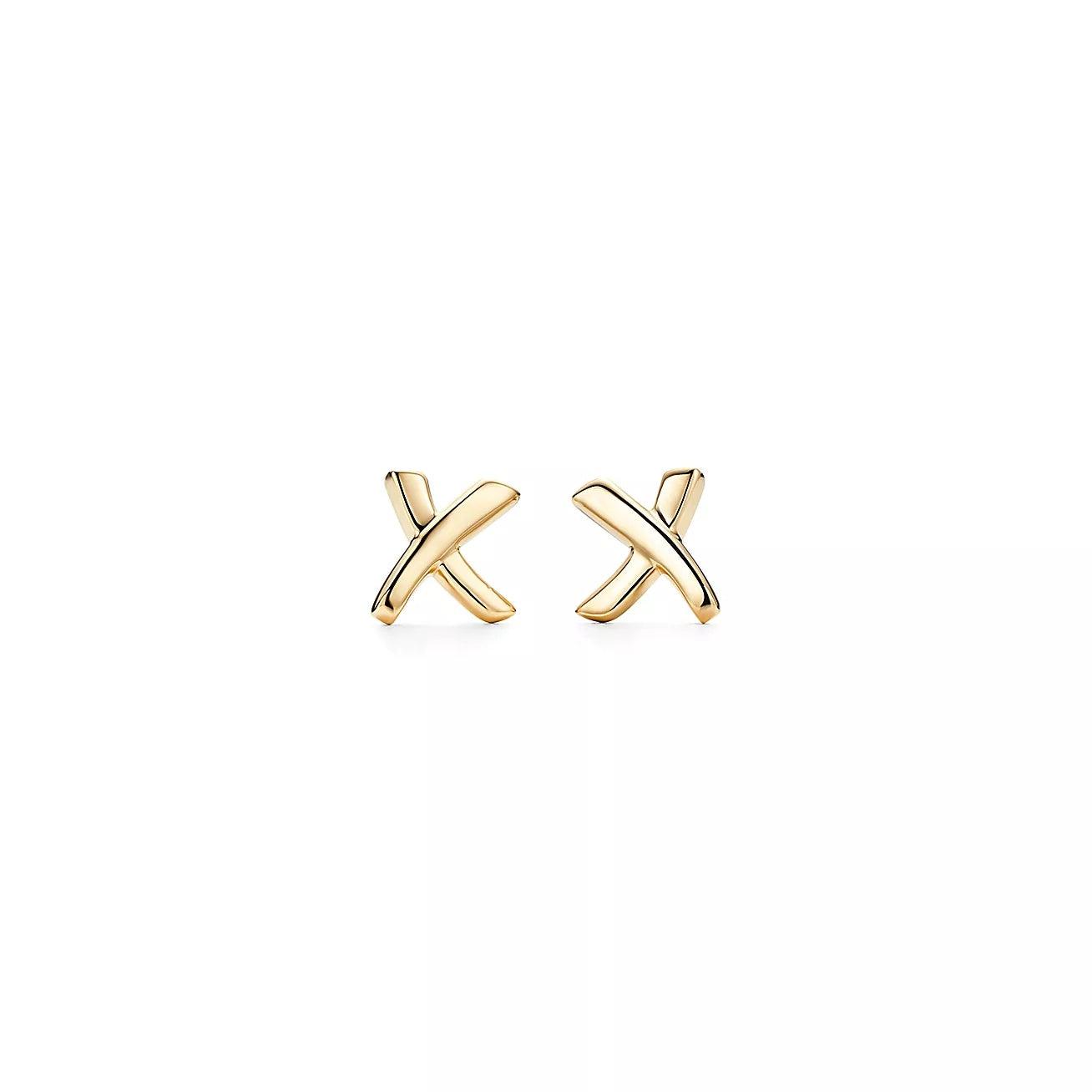 Tiffany & Co Gold X Earrings Small