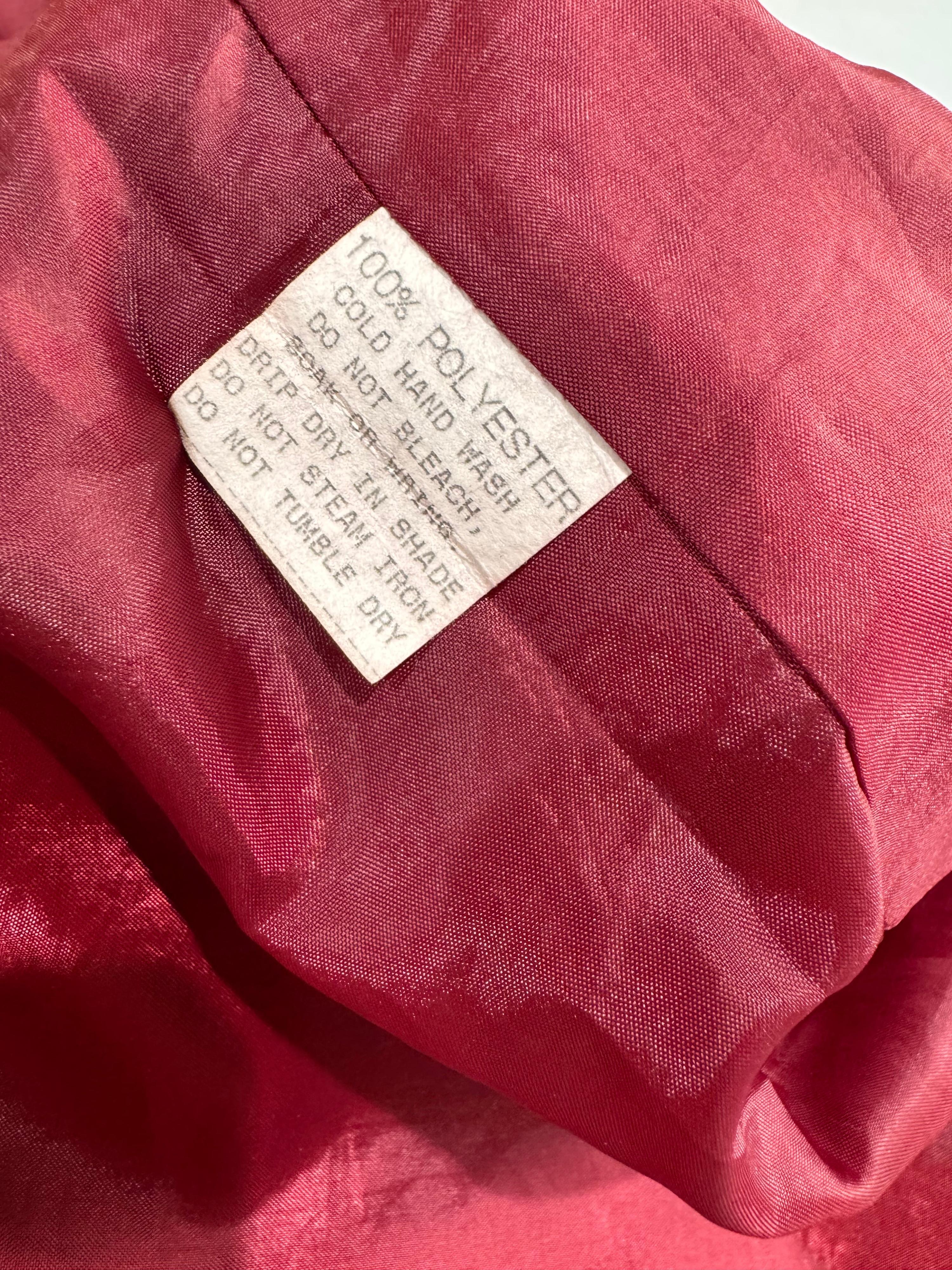 Vintage Jacqui E Red Maxi Skirt With Slits - size M thumbnail 9