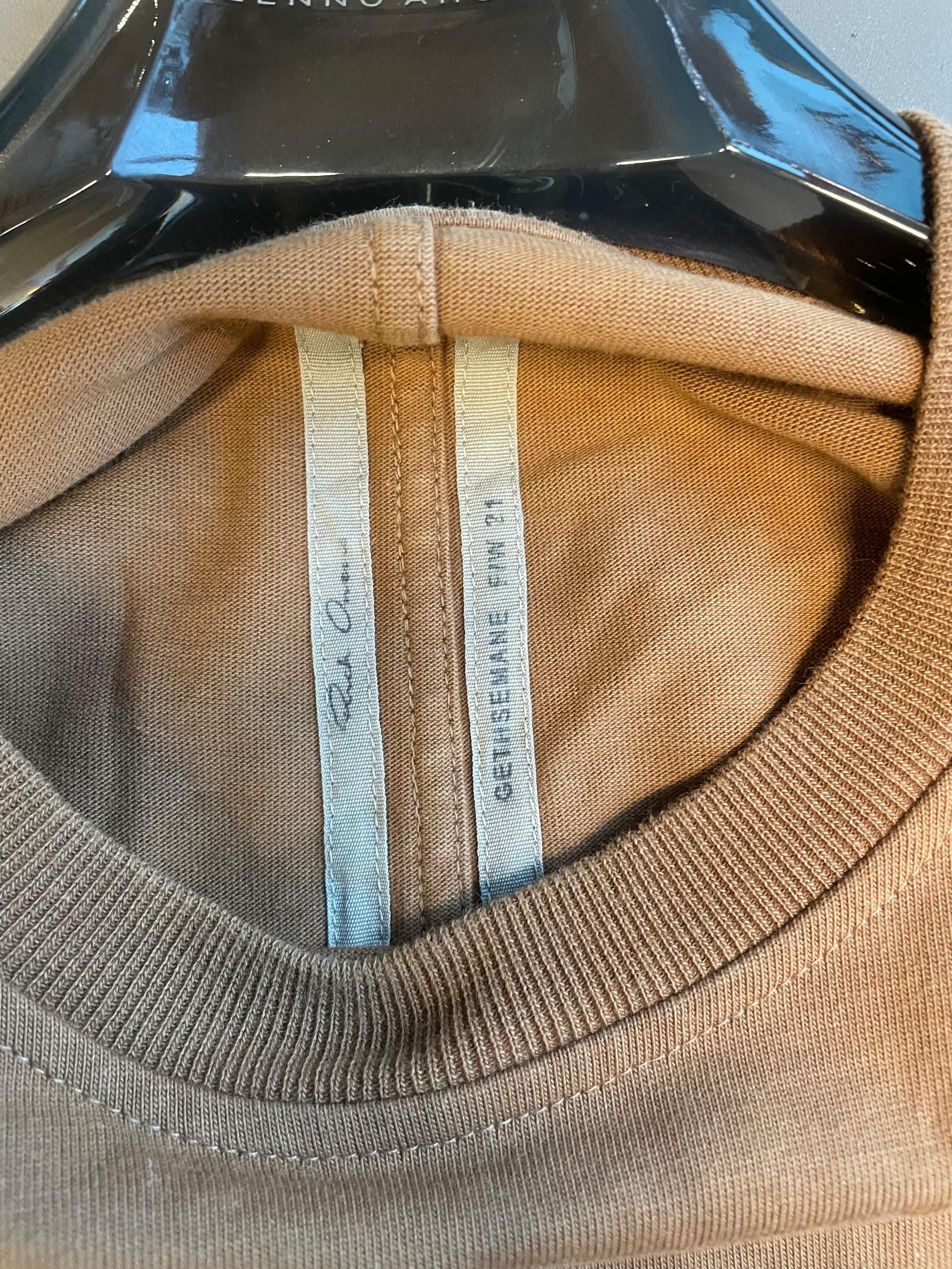 Rick Owens FW21 Gethsemane Level T-Shirt Light Brown (One Size) thumbnail 2