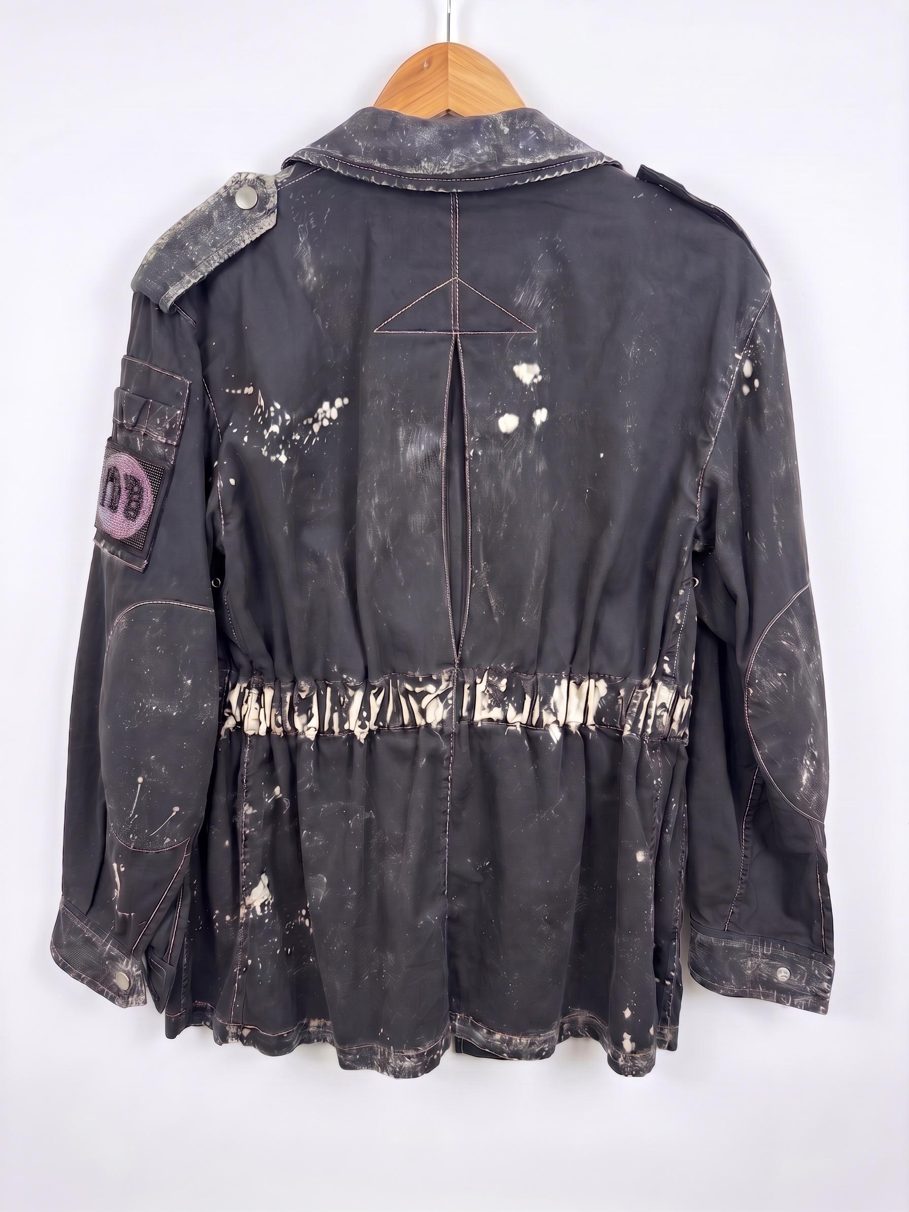Miu Miu Black Bleached Field Jacket O/S thumbnail 2