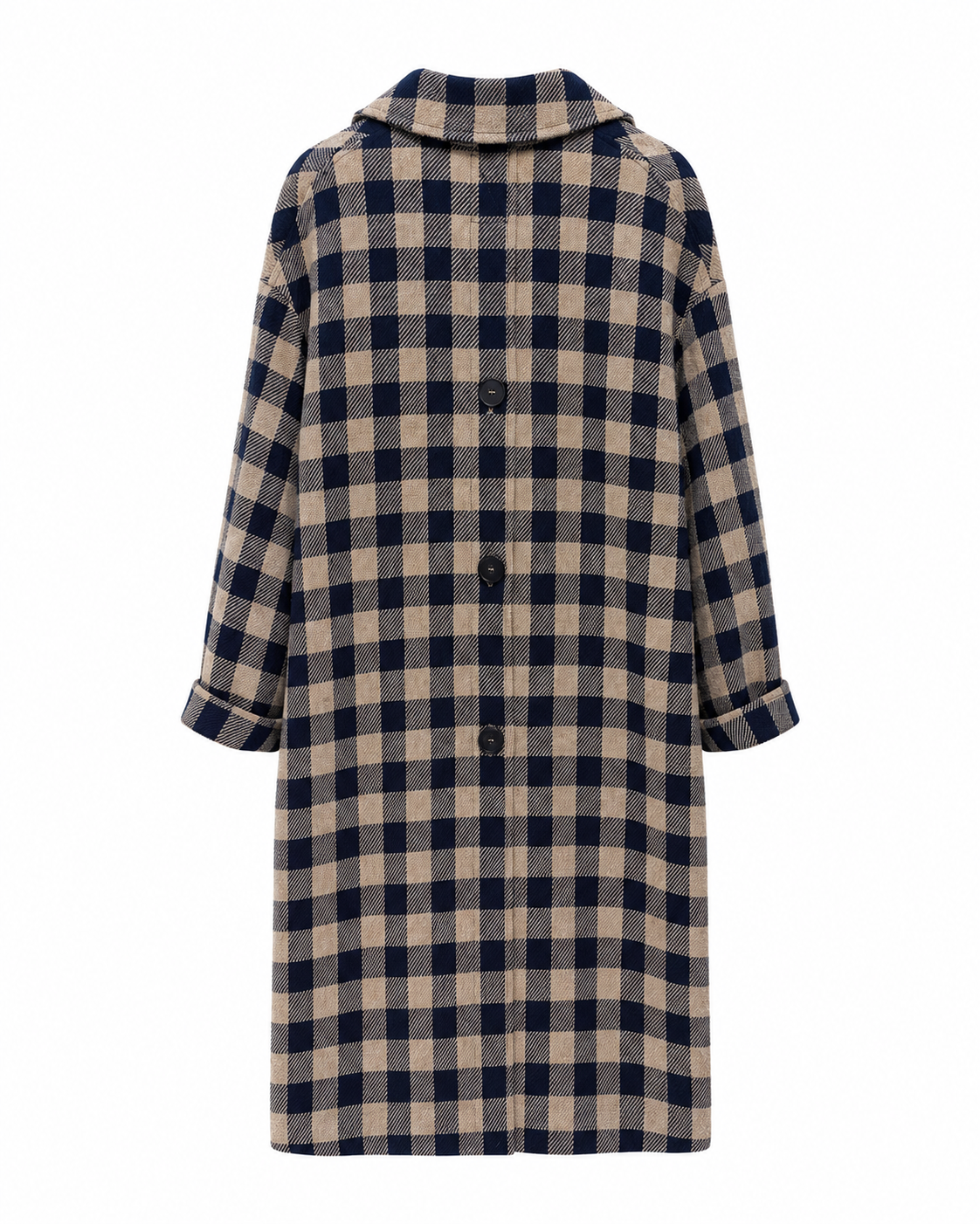 Phisique du Role Navy Taupe Check Coat M/L thumbnail 2