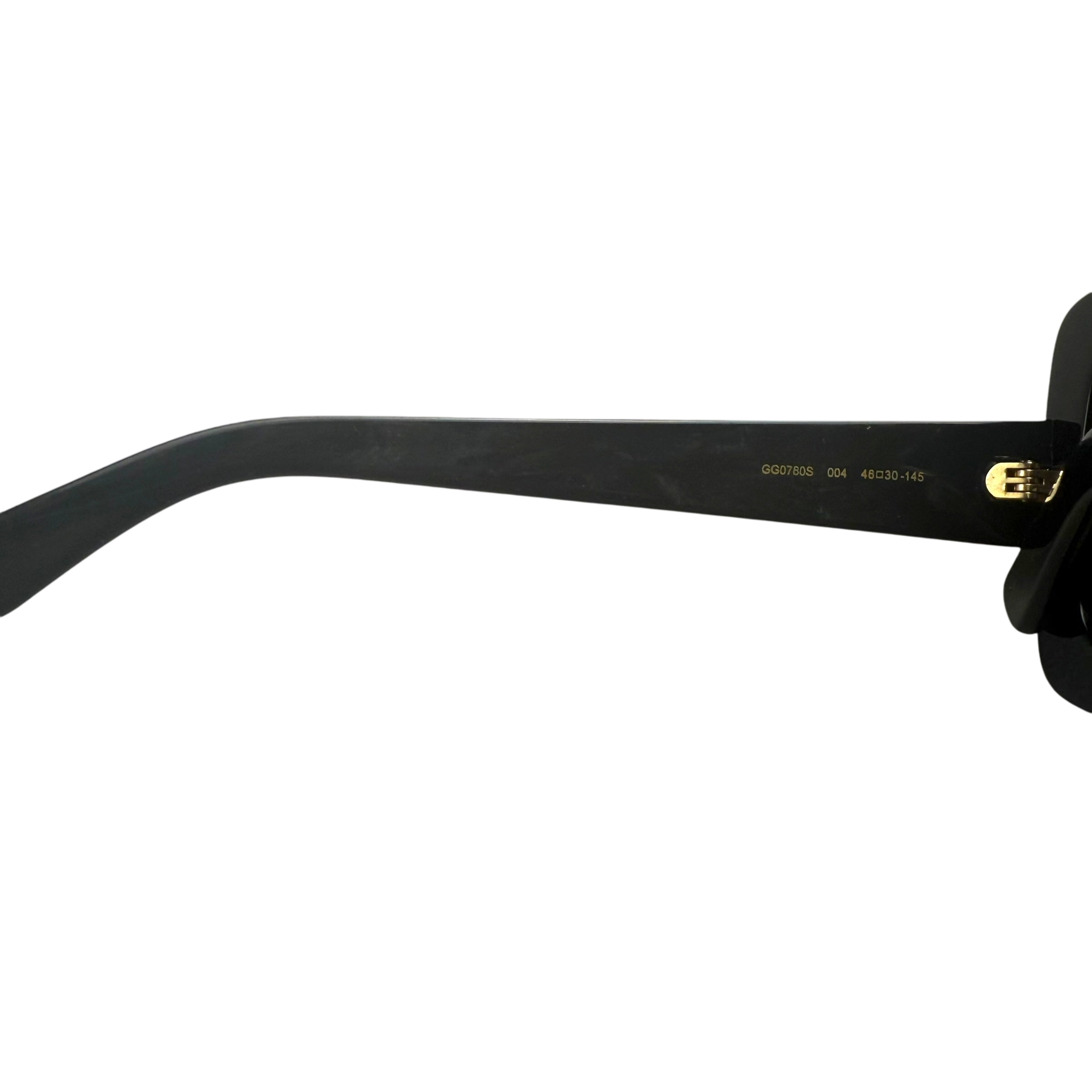 Gucci Oversized Square-Frame Sunglasses Black thumbnail 4