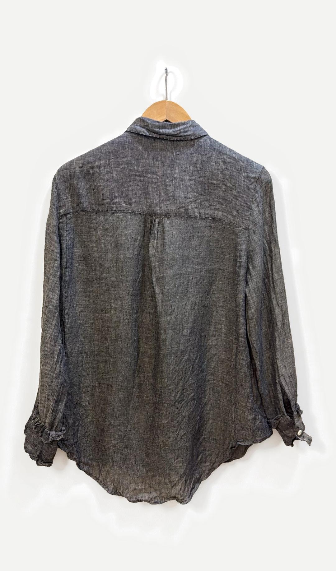 Flatiron Grey Ruffle Blouse 1 thumbnail 3