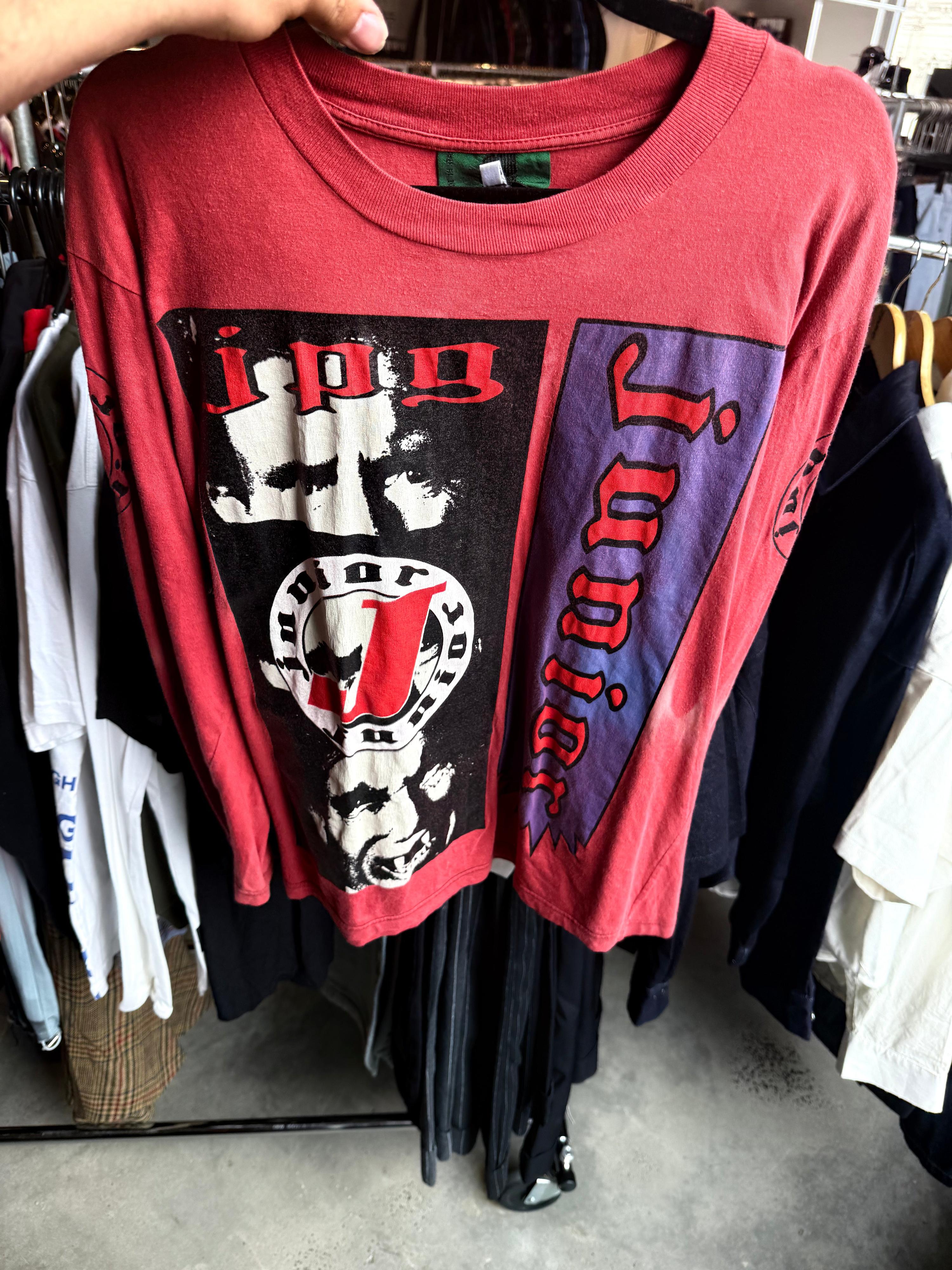 Jean Paul Gaultier Junior Red Graphic T-Shirt (As Is) (Fits S Mens)