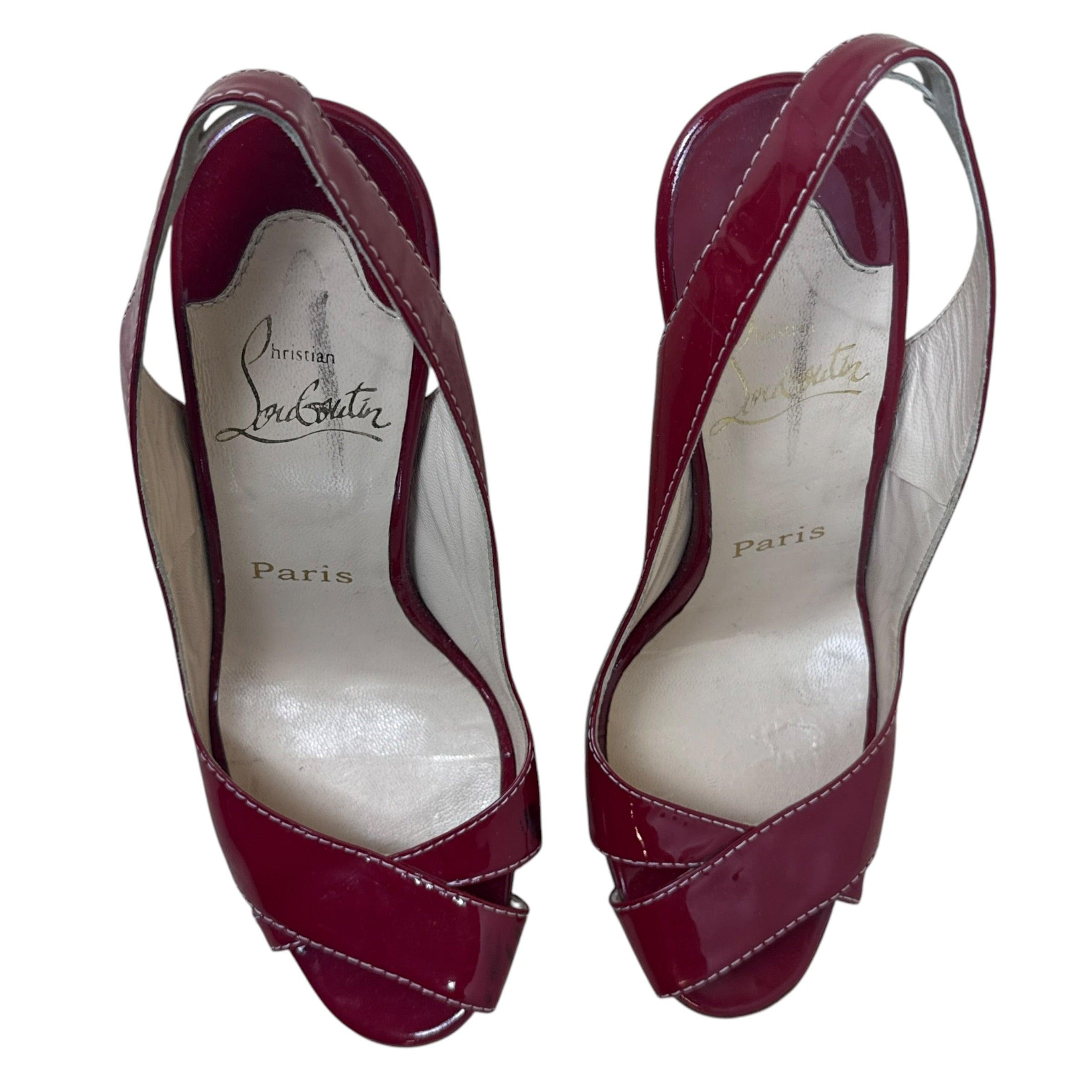 Christian Louboutin Patent Leather Wedges (Size 38) thumbnail 2
