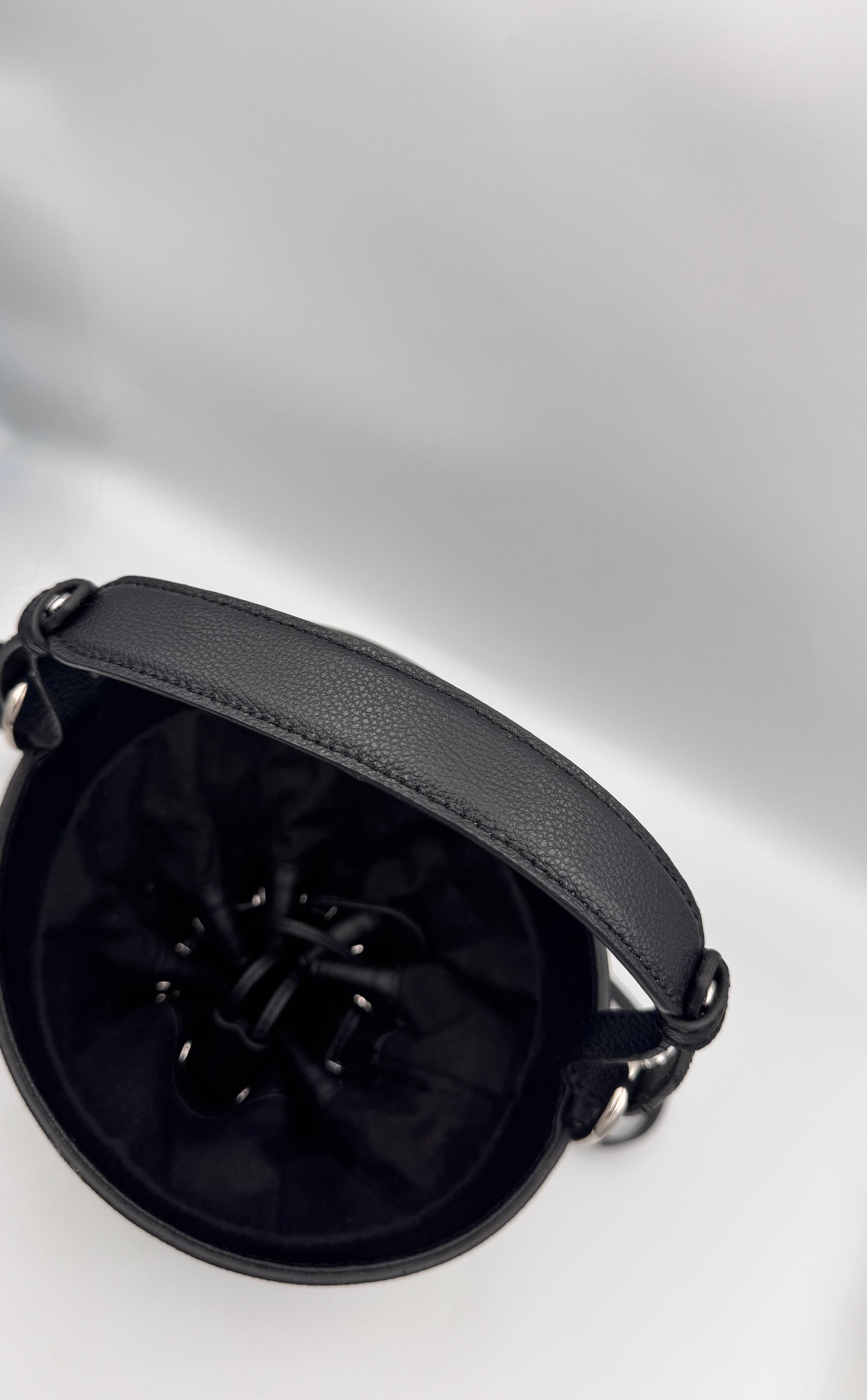 KARL LAGERFELD Black Leather Bucket Bag thumbnail 7