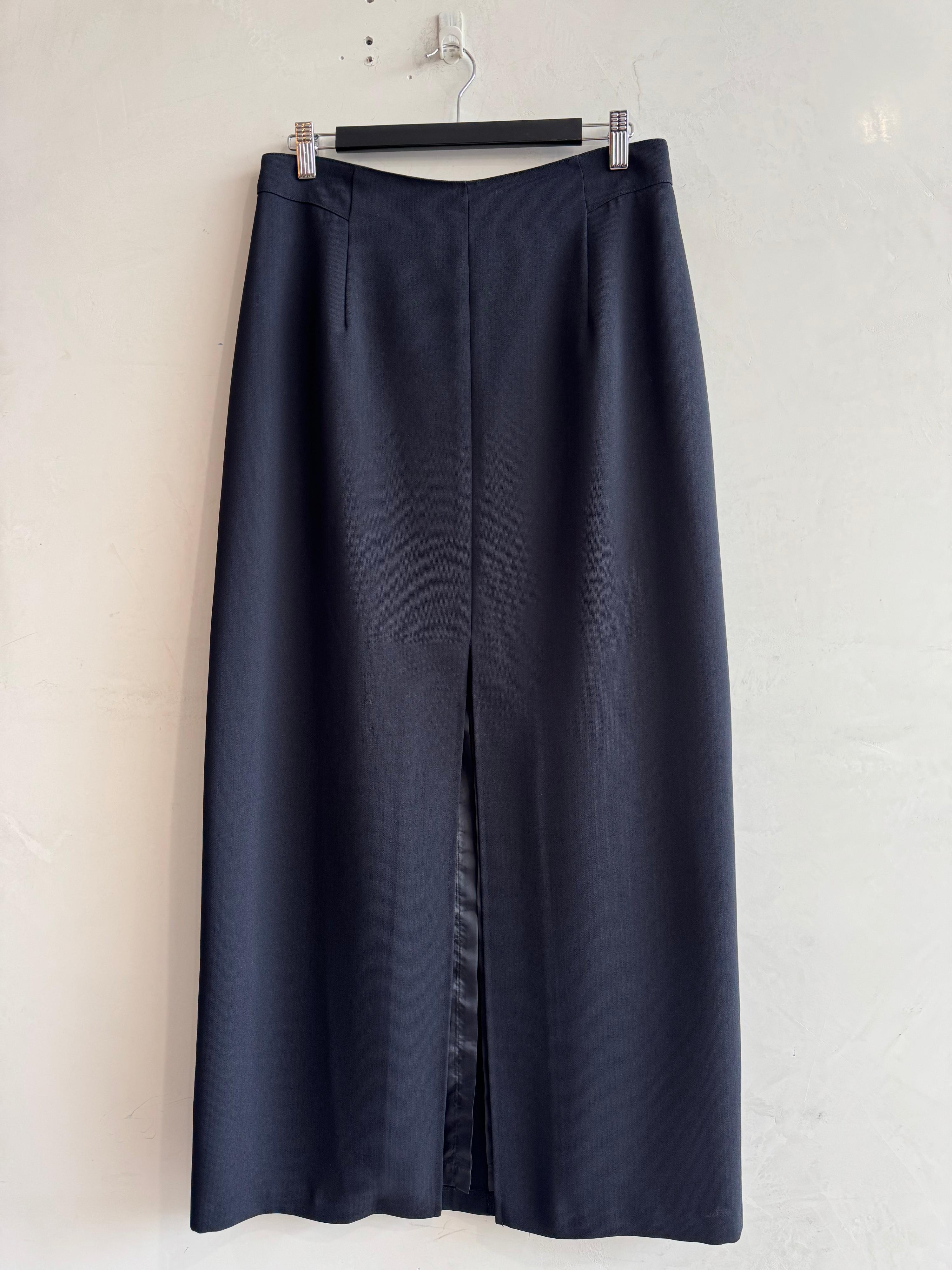 Vintage Katie’s Navy Maxi Split Skirt - size 14