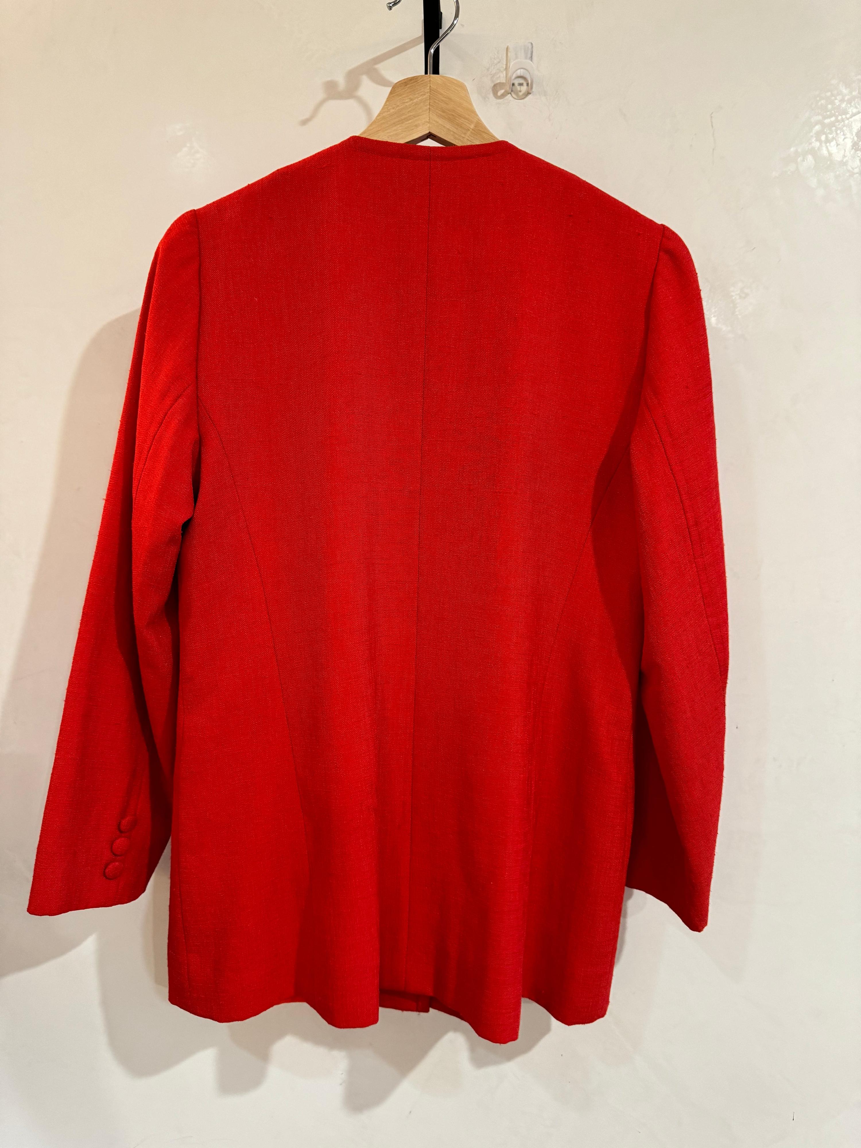 Vintage Red Custom Button Down Jacket S/M thumbnail 7