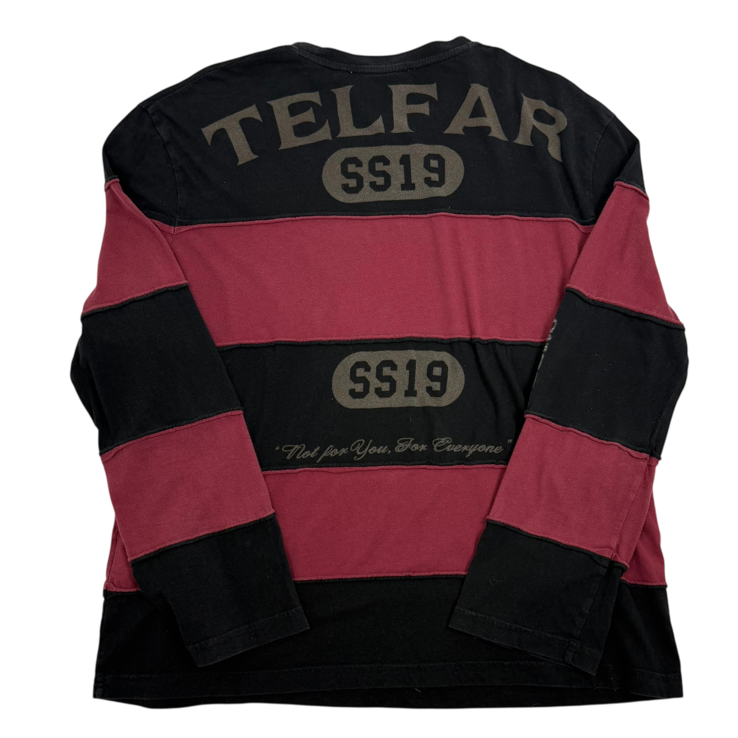 Telfar x Budweiser SS19 Reconstruction Long Sleeve Shirt Burgundy/Black (Fits M-L) thumbnail 3