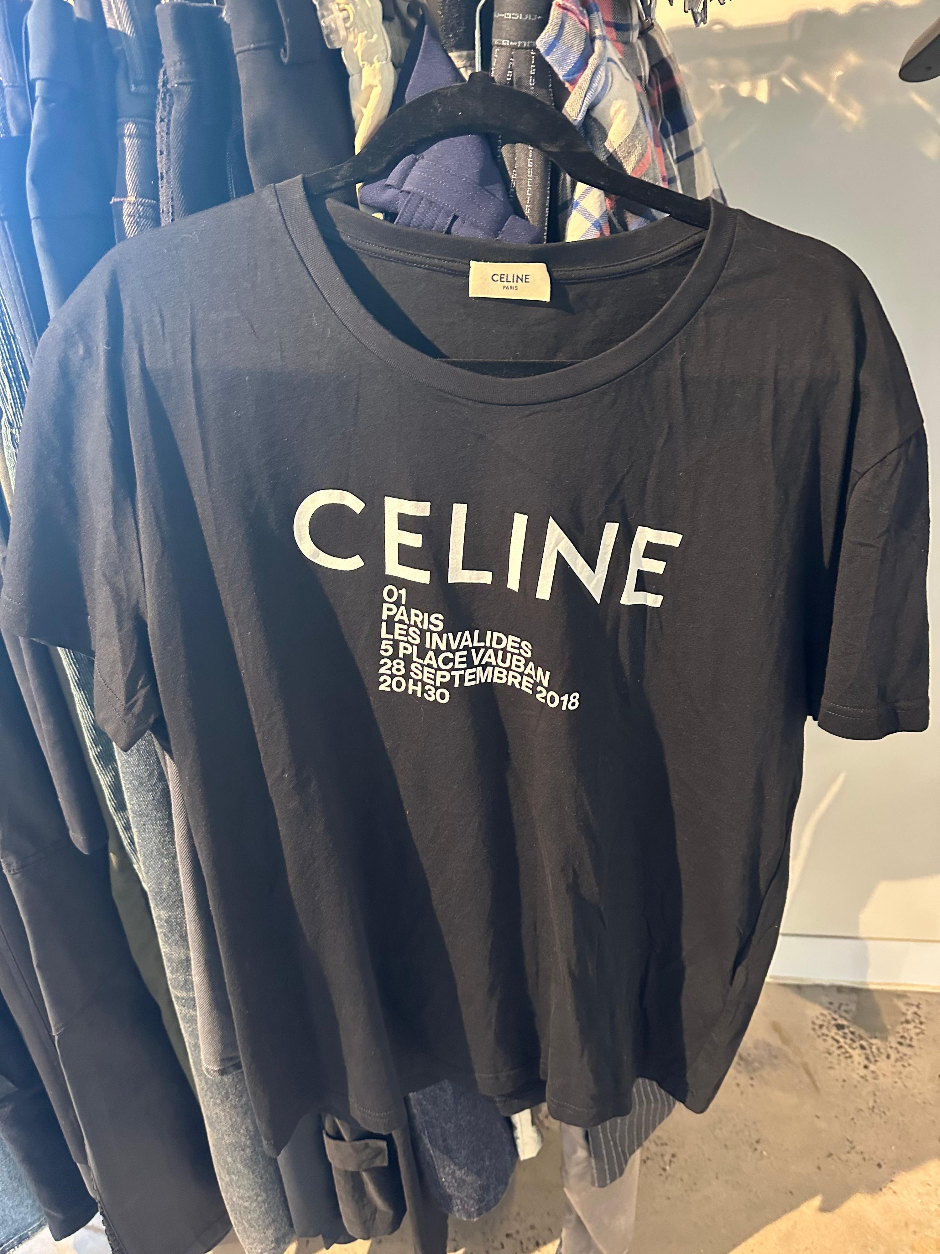 Celine SS19 Logo T-Shirt Black (Size XL womens)