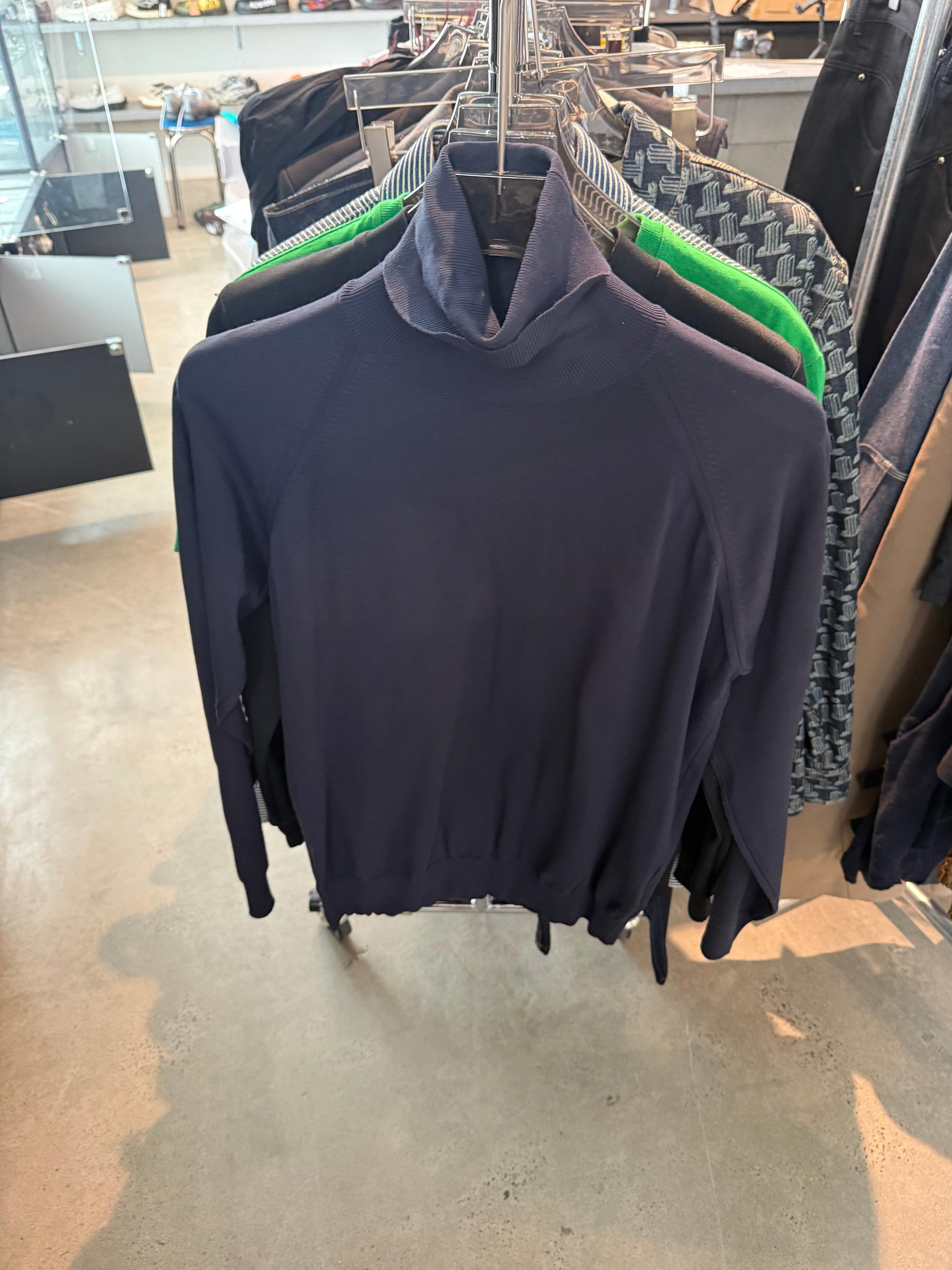 Miu Miu Turtleneck Sweatshirt Navy (Size M)