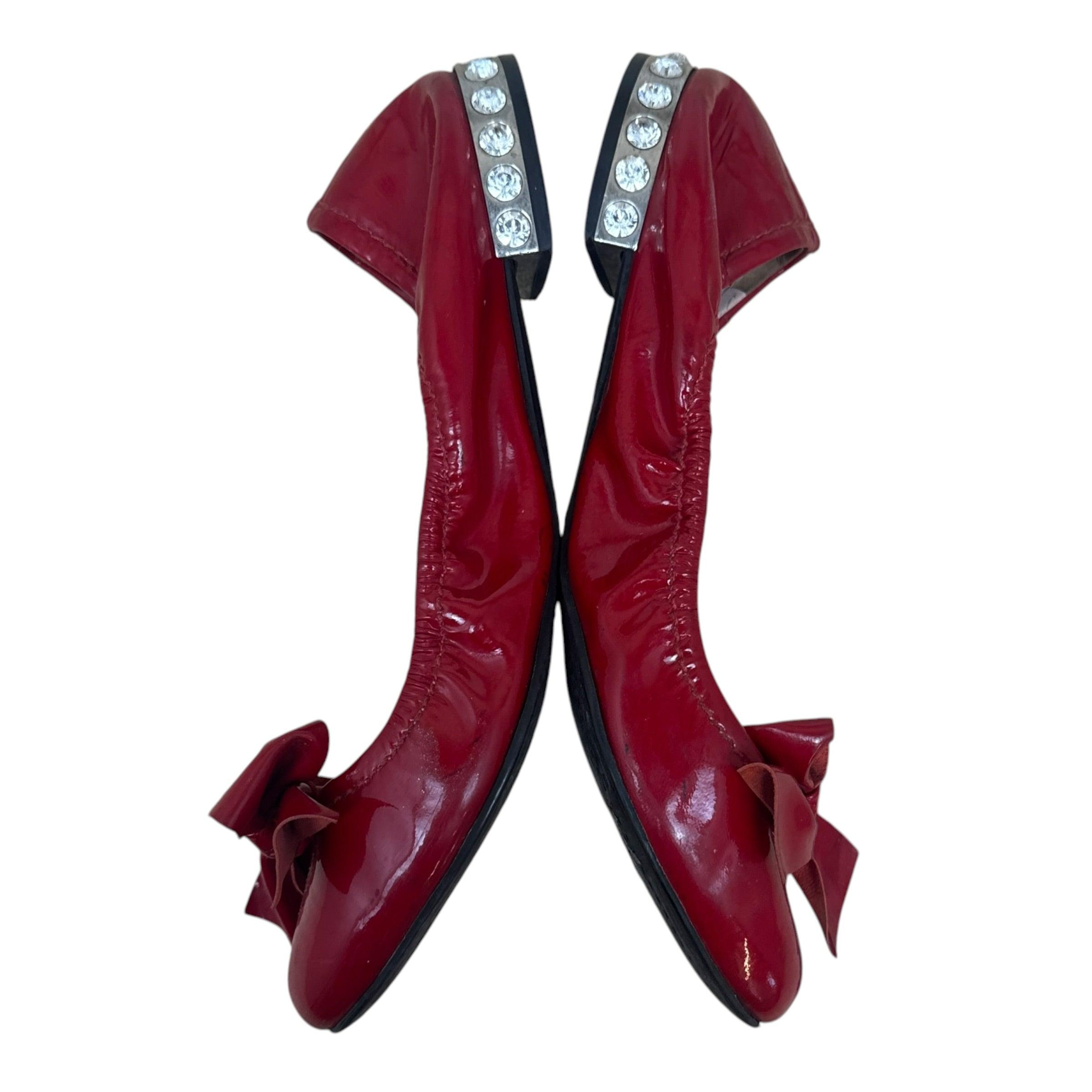 Miu Miu Red Patent flats thumbnail 2