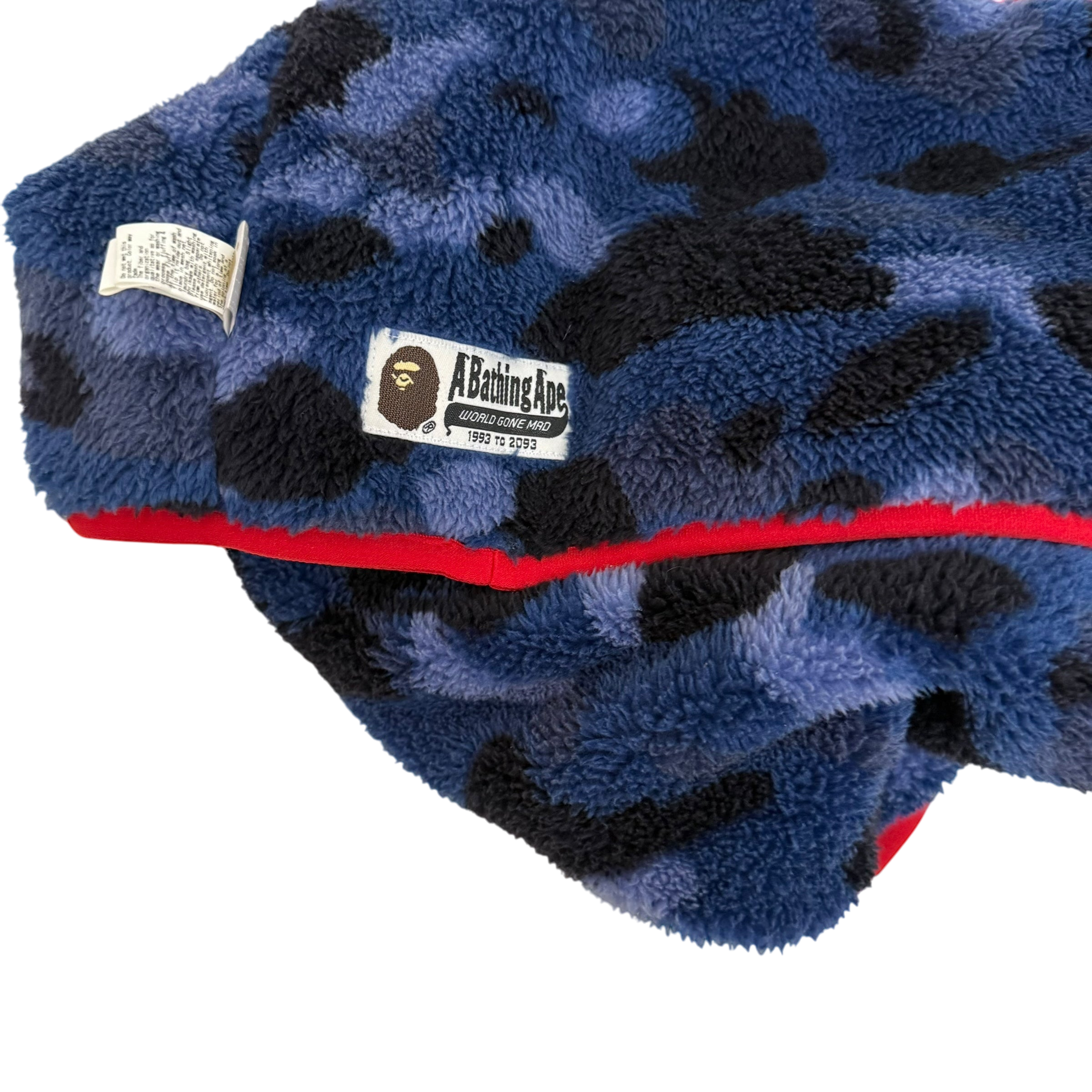 BAPE (A Bathing Ape) Fleece Scarf Red/Blue thumbnail 8