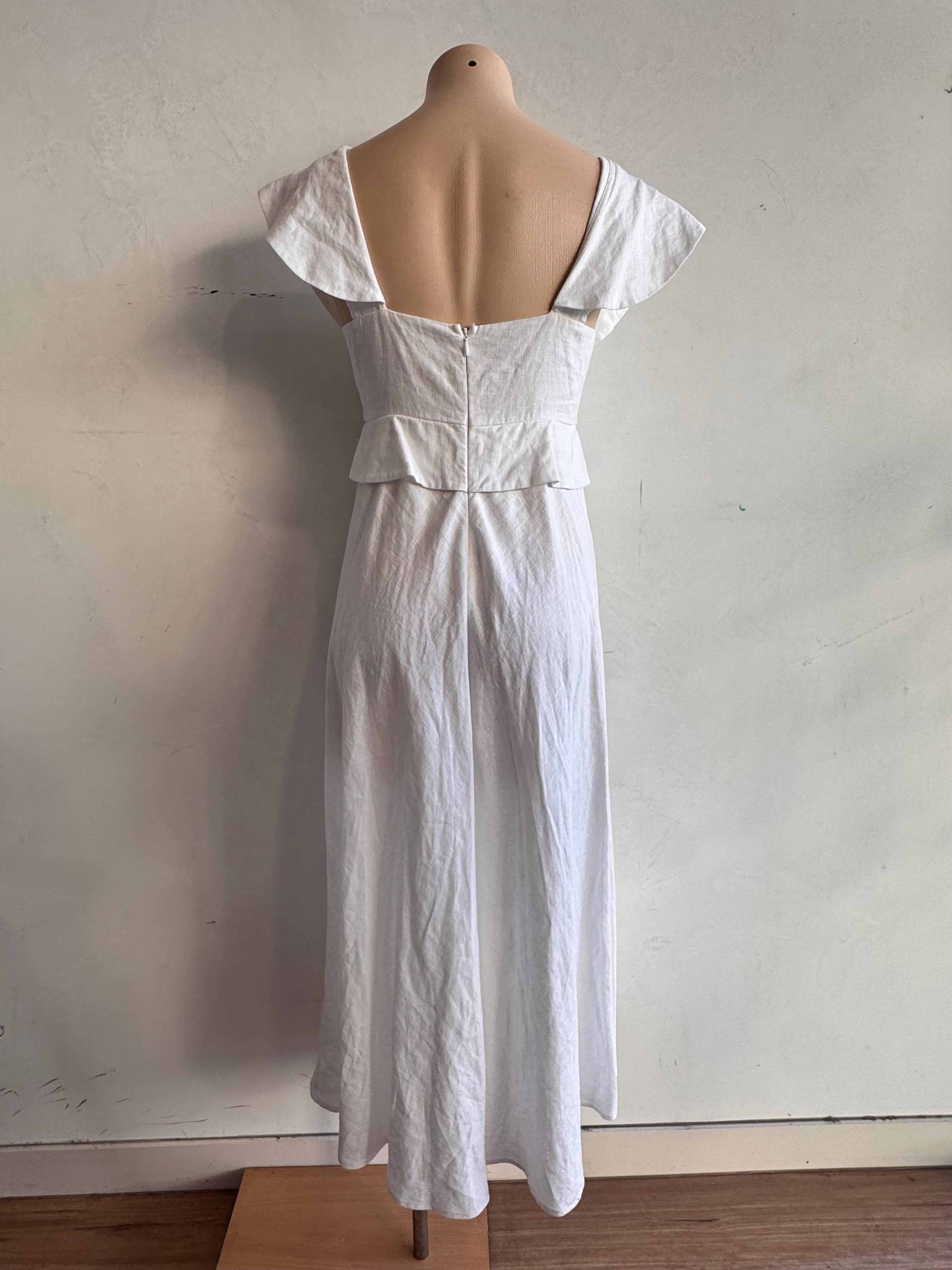 Seed Whisper White Linen dress NWT - size 8 thumbnail 5