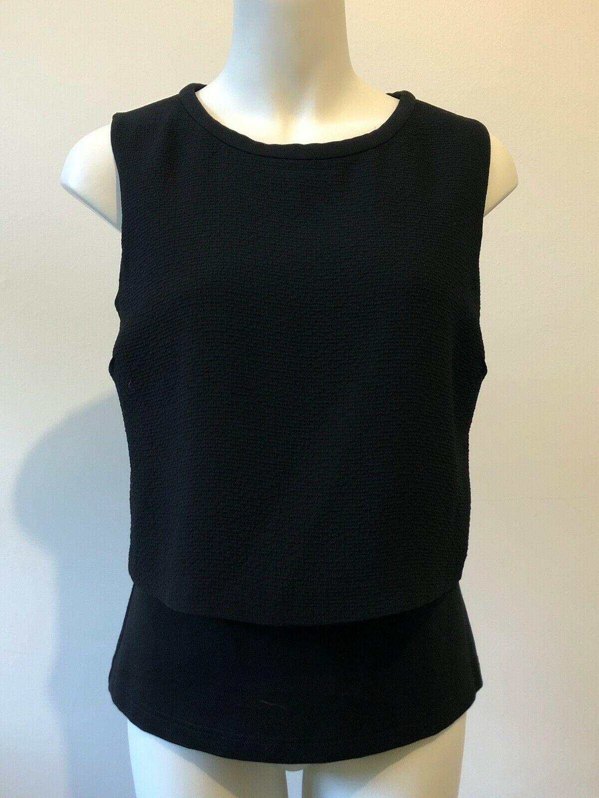 Top Crop Tank Tee T-shirt Layered Sleeveless Waffle