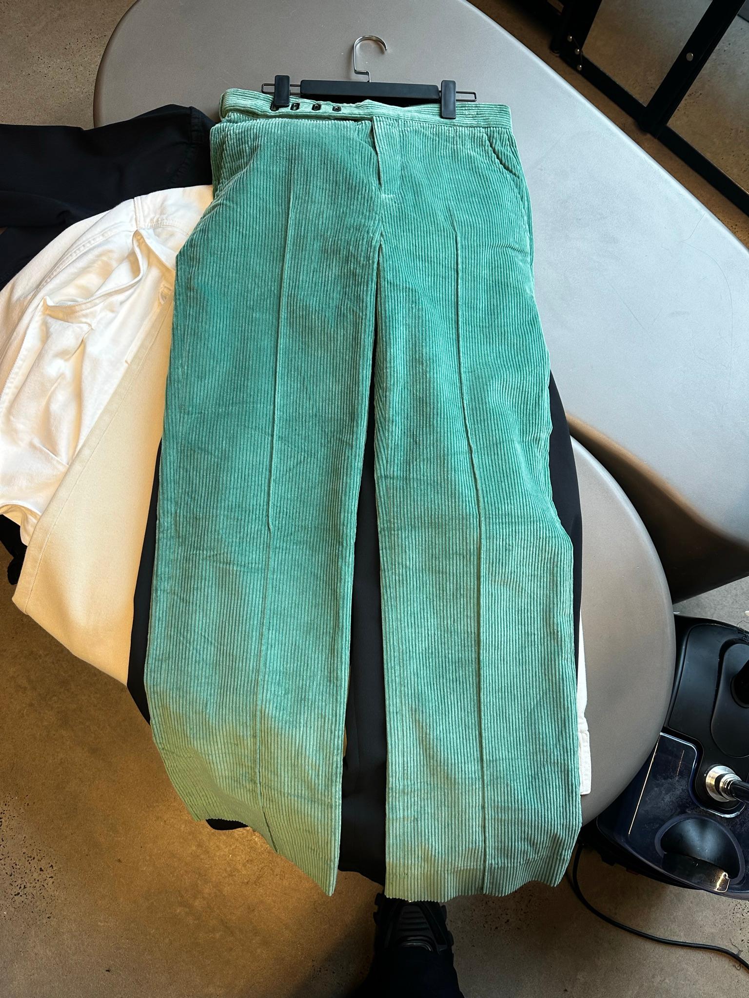 Acne Studios Corduroy Trousers Green (Size 48/M)