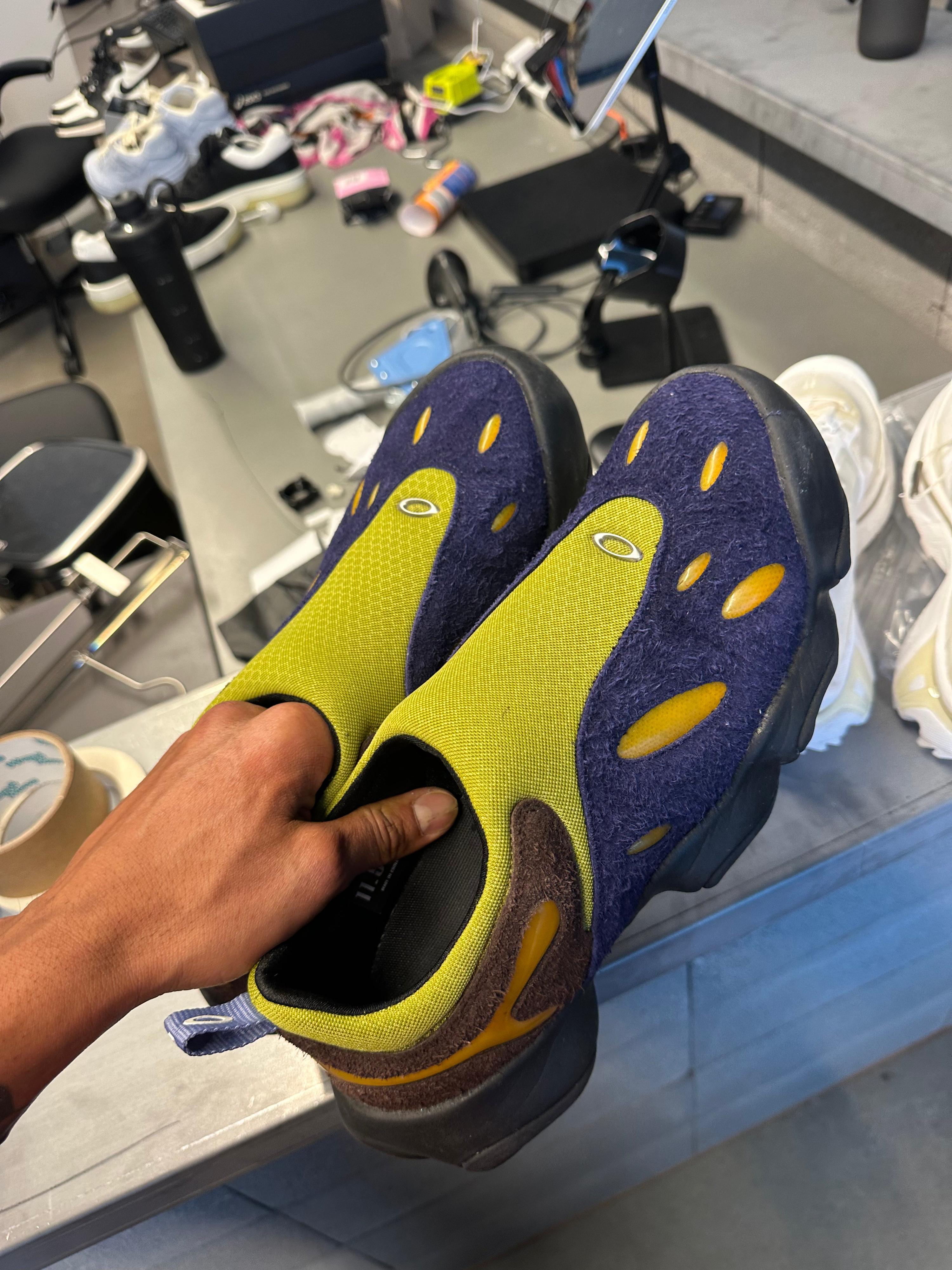 Oakley x Brain Dead Factory Team Flesh Sneakers Blue/Brown/Lime Green (US11.5/UK10.5)