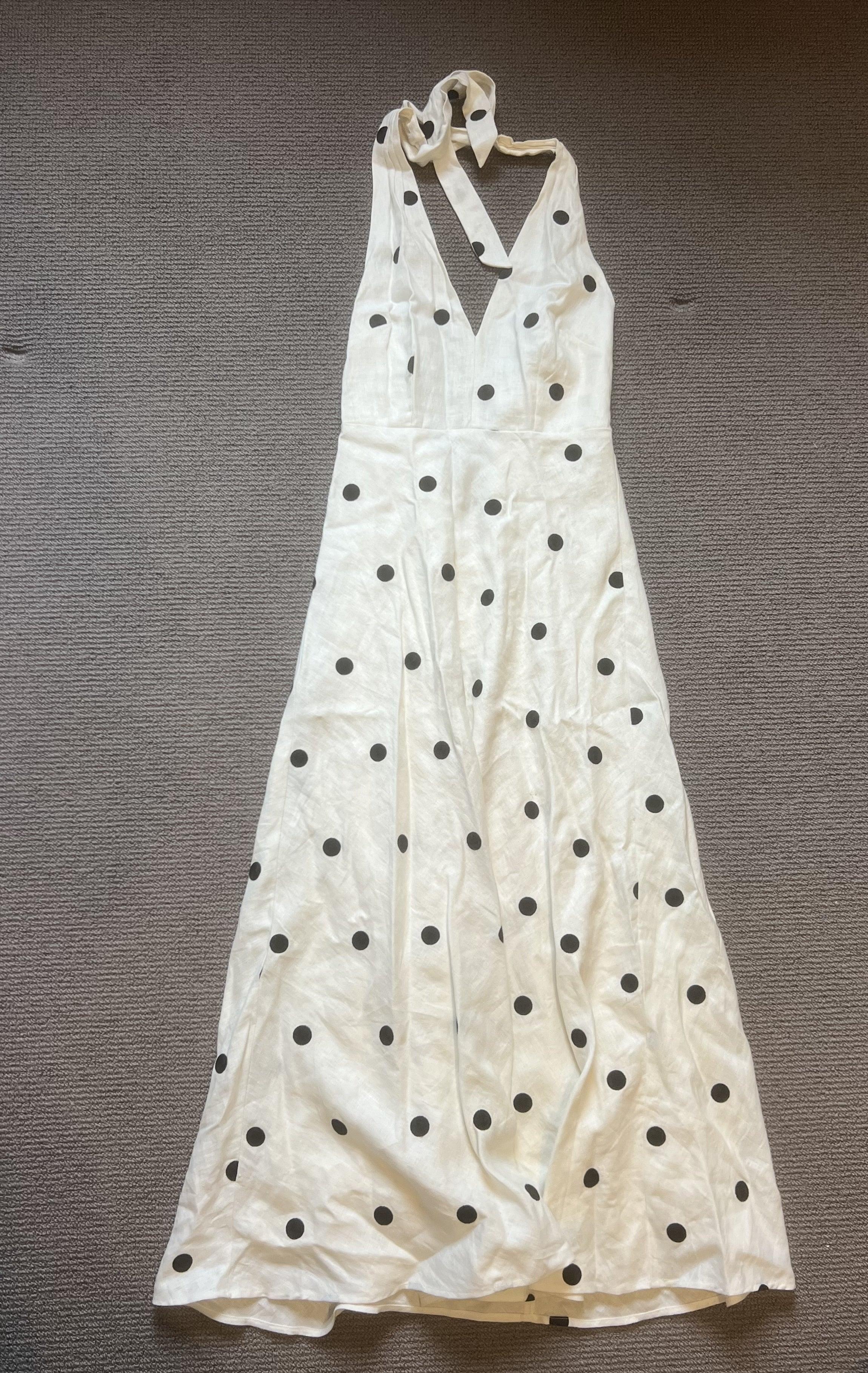 Witchery White & Black Polka Dot Dress 8
