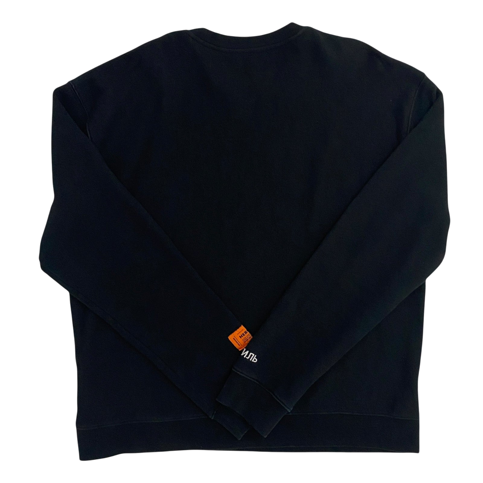 Heron Preston White HeronCrewneck Sweatshirt Black (Fits L-XL) thumbnail 4