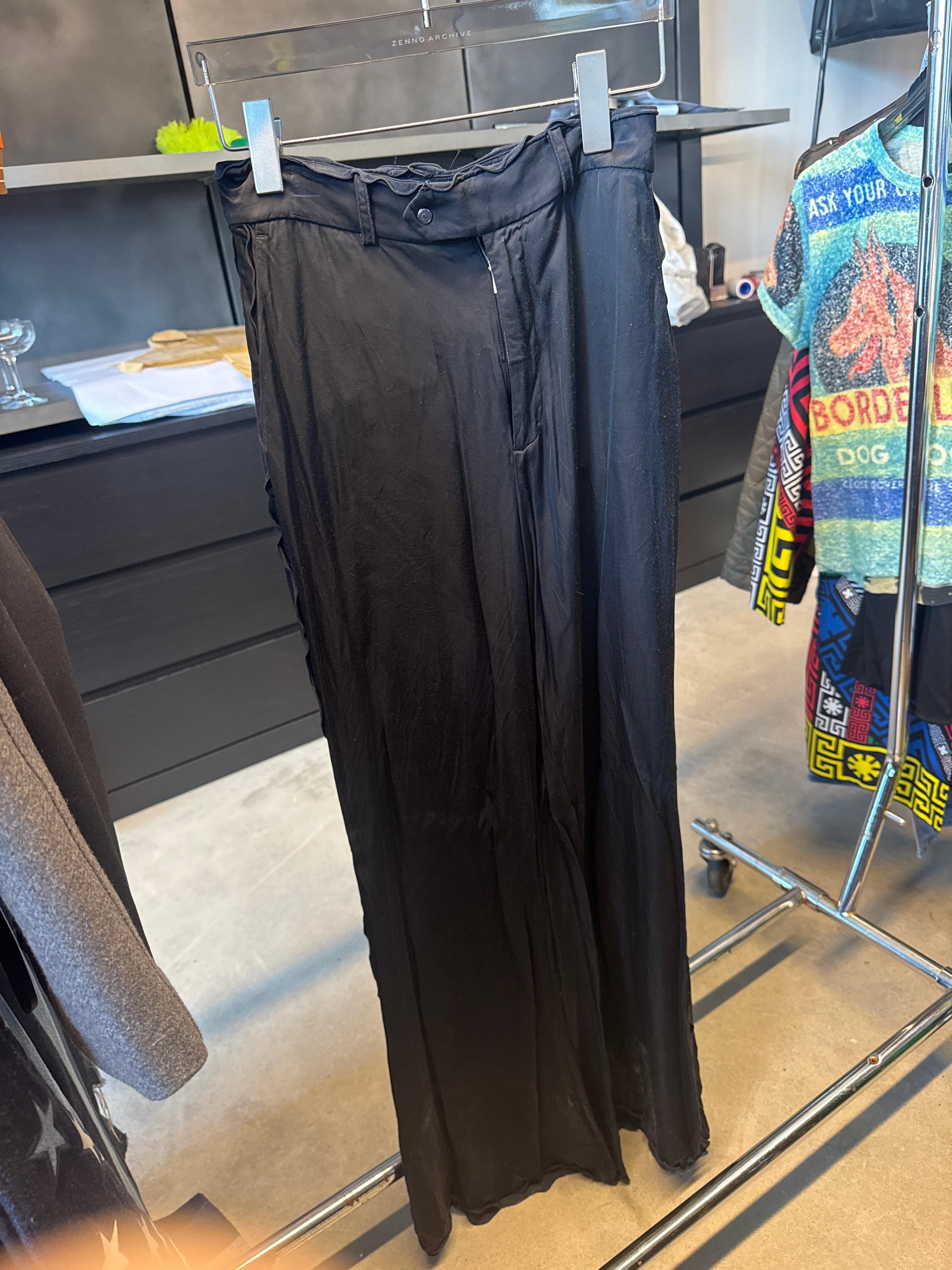 Acne Studios Ruffled Flared Trousers Navy (Size 36)