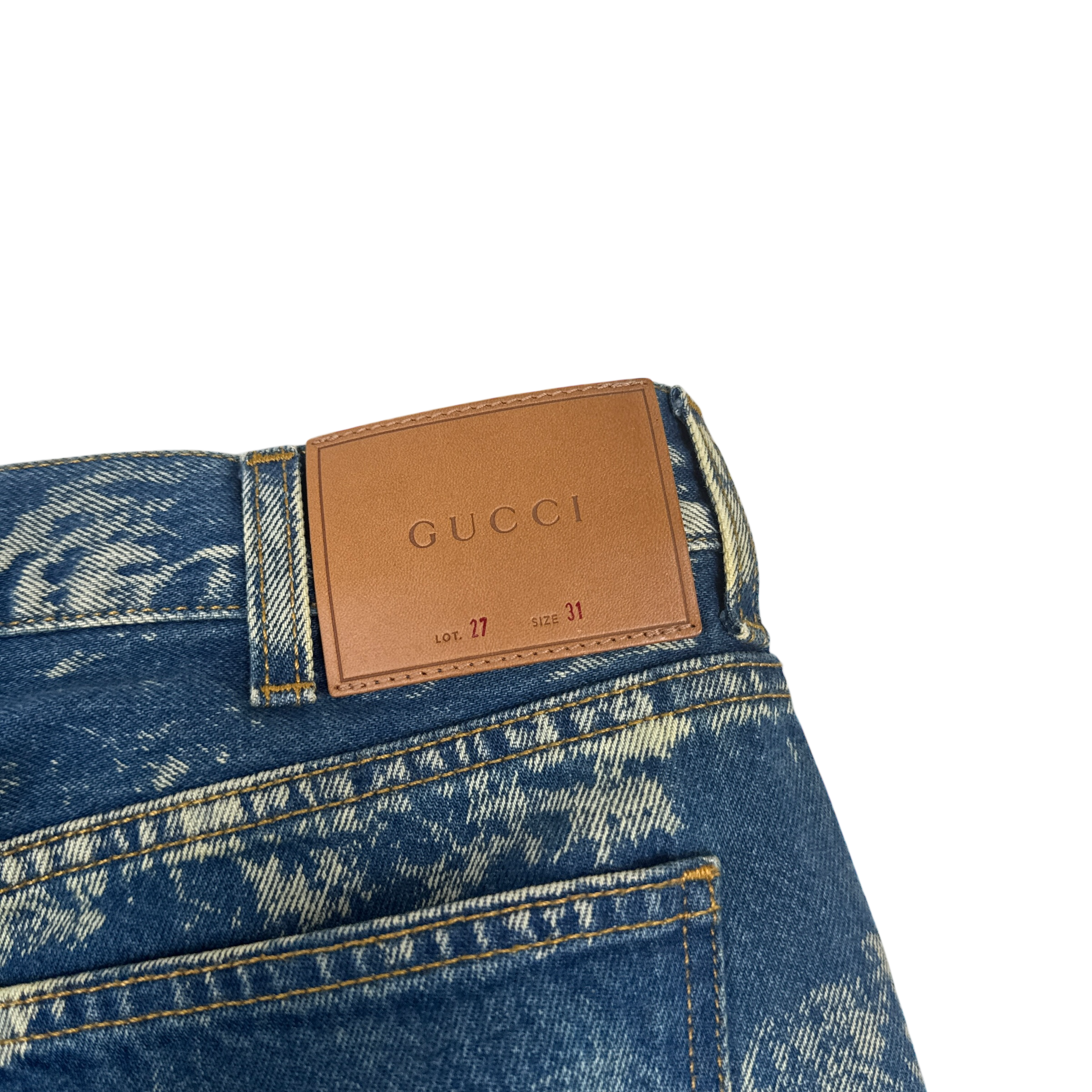 Gucci Studded Bleached Slim Fit Jeans (Size 31) thumbnail 6